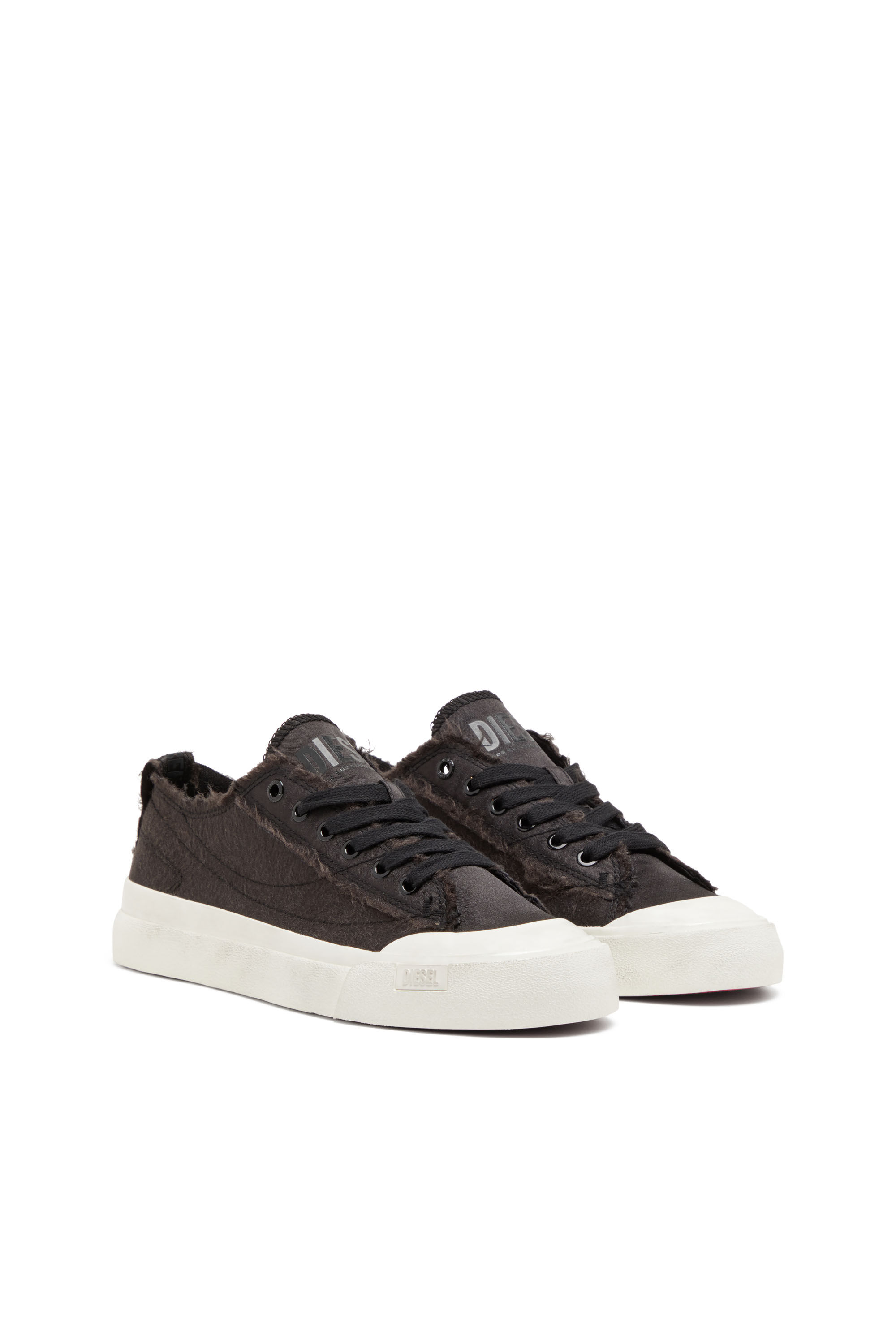 Women s S Athos Low Sneakers in distressed satin Black Diesel