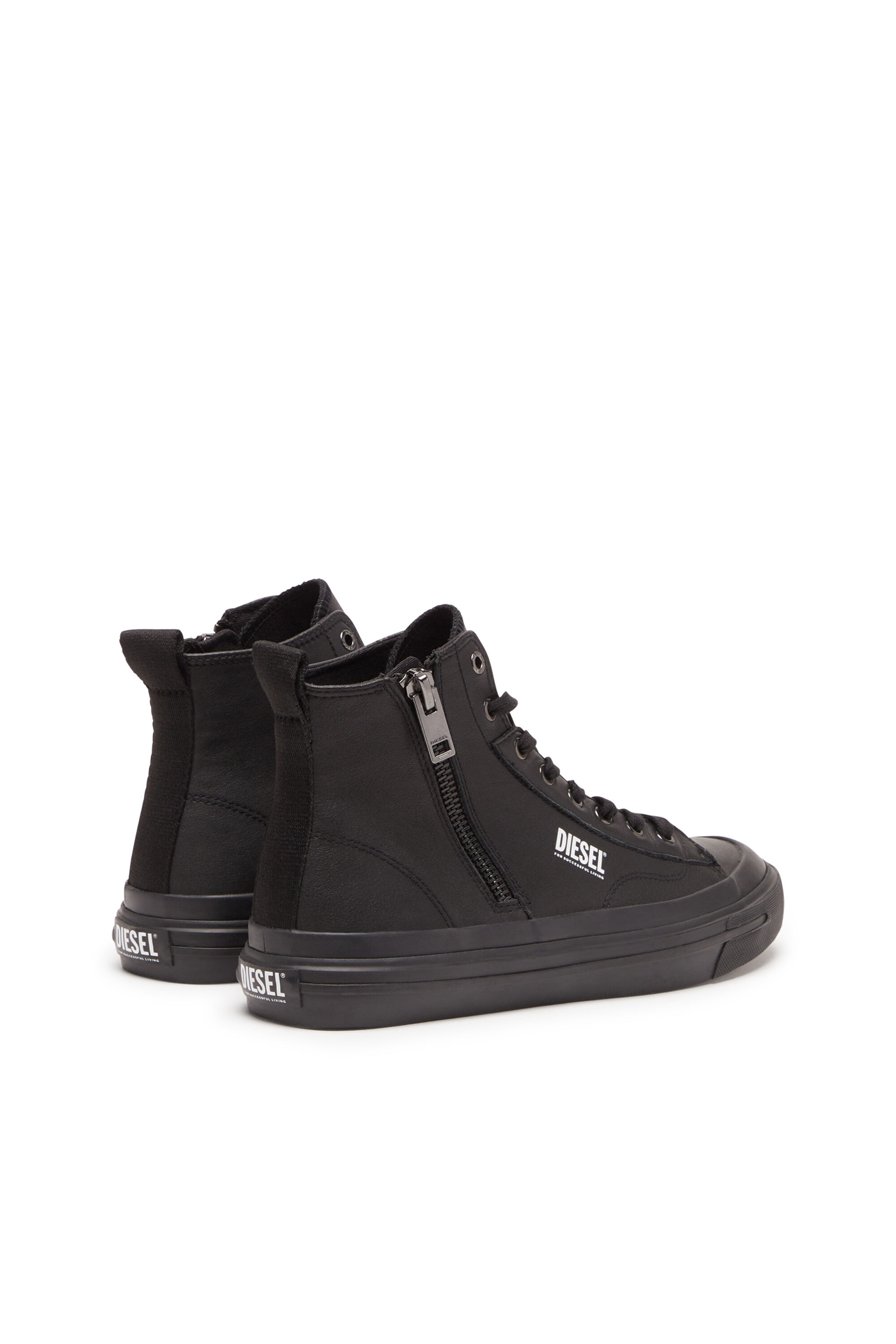 Men s S Athos Dv Mid High top sneakers with side zip Black Diesel