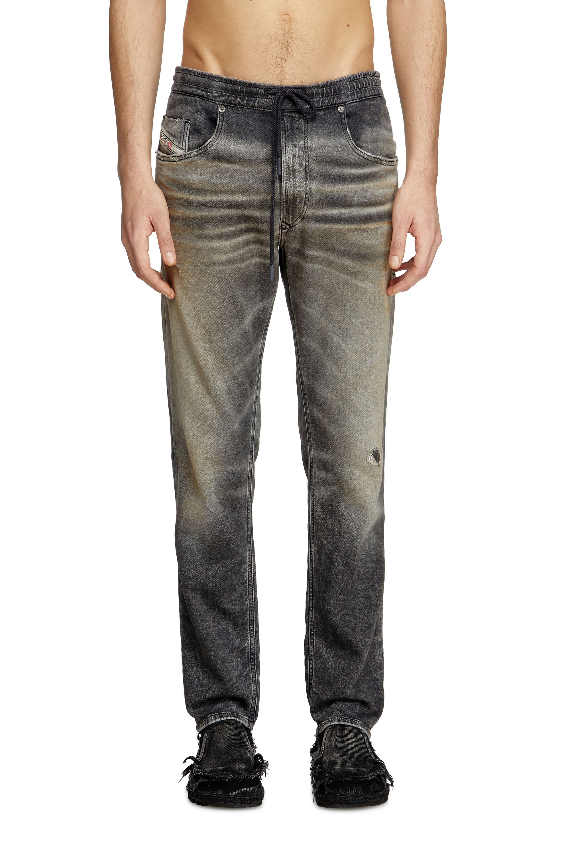 Diesel - Man's Regular 2030 D-Krooley Joggjeans® 068PG, Light Grey - 3