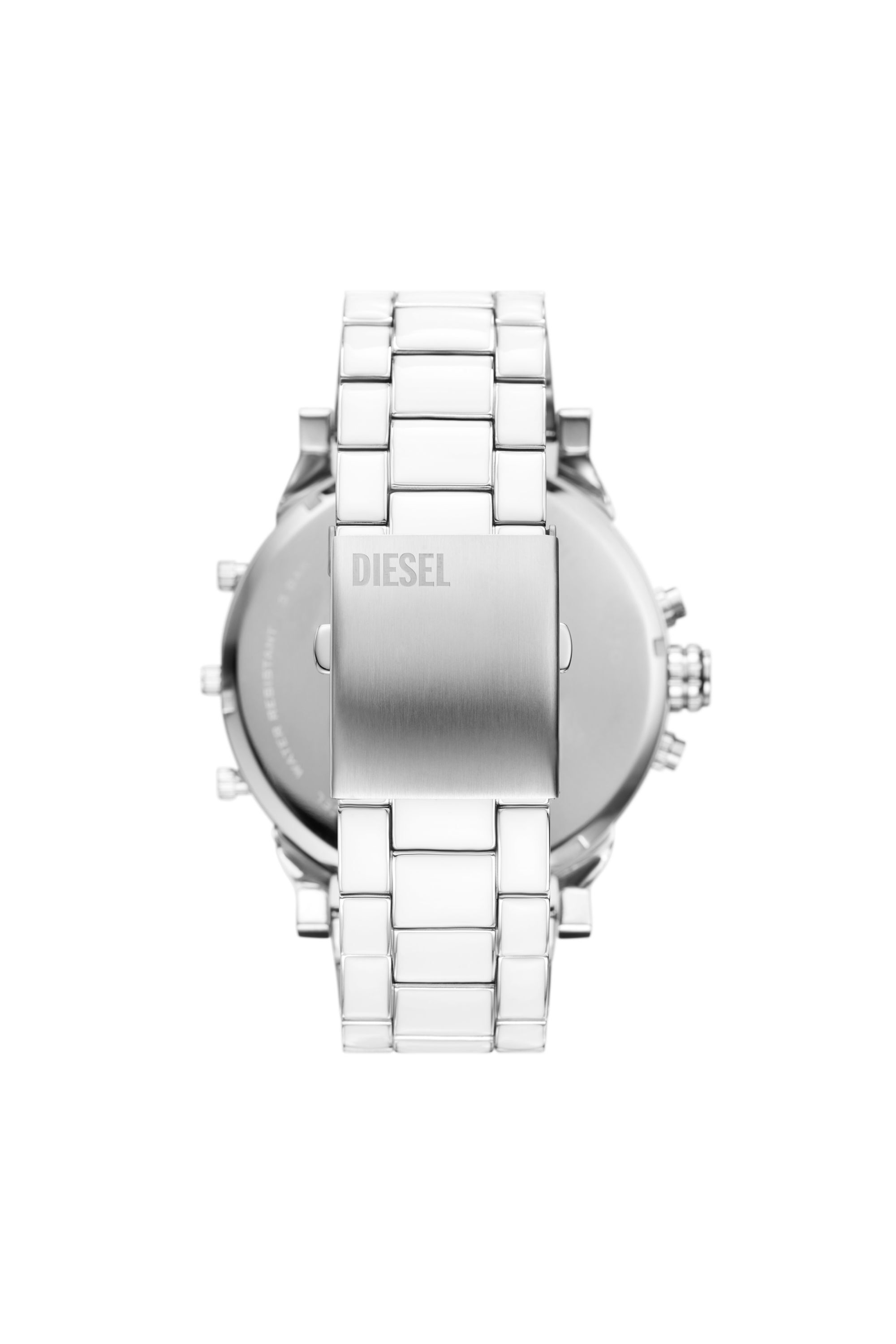 Men s Mr. Daddy 2.0 white and stainless steel watch DZ7481 Diesel