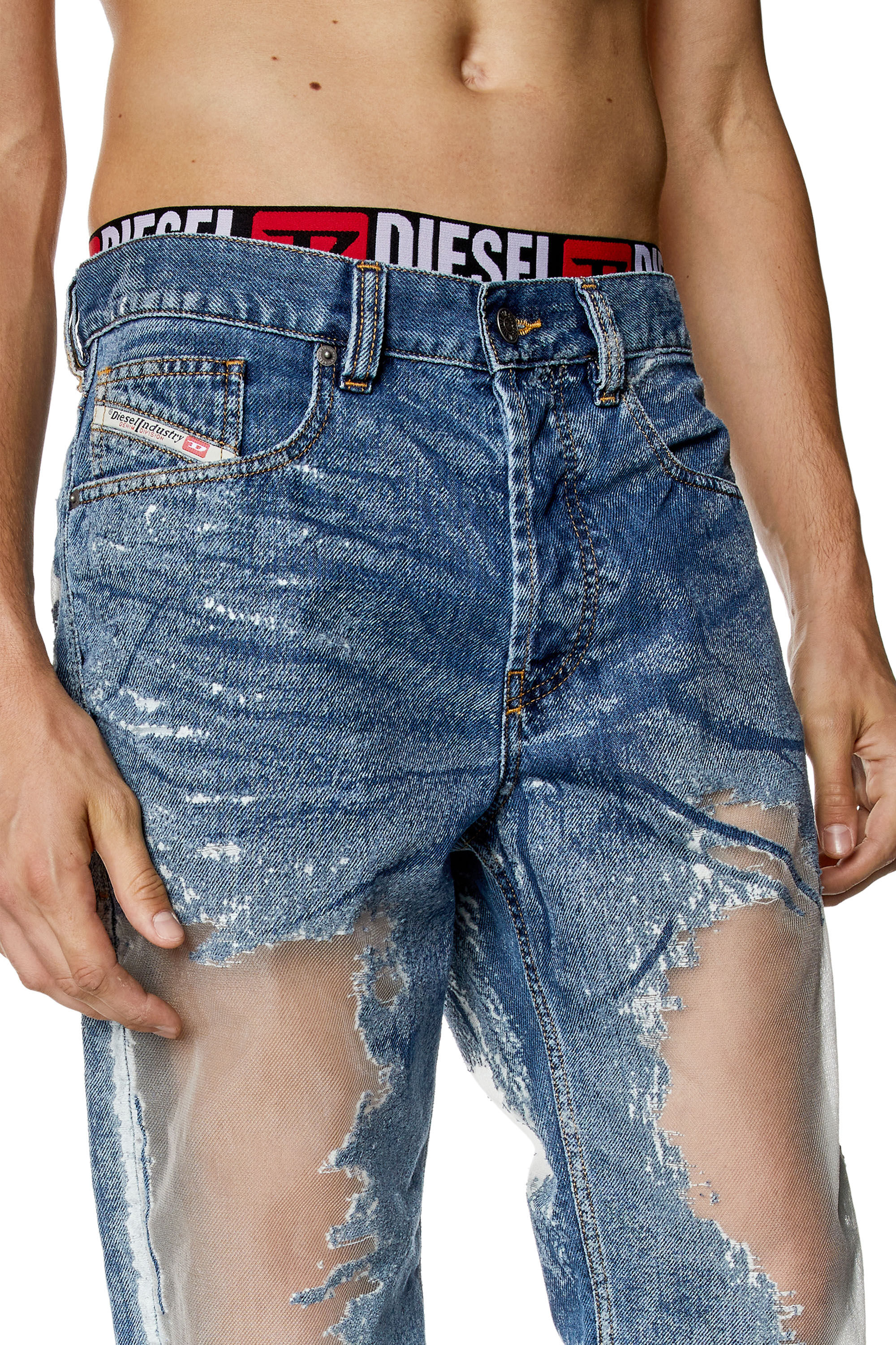 Men s Straight Jeans Medium blue Diesel 2010 D Macs