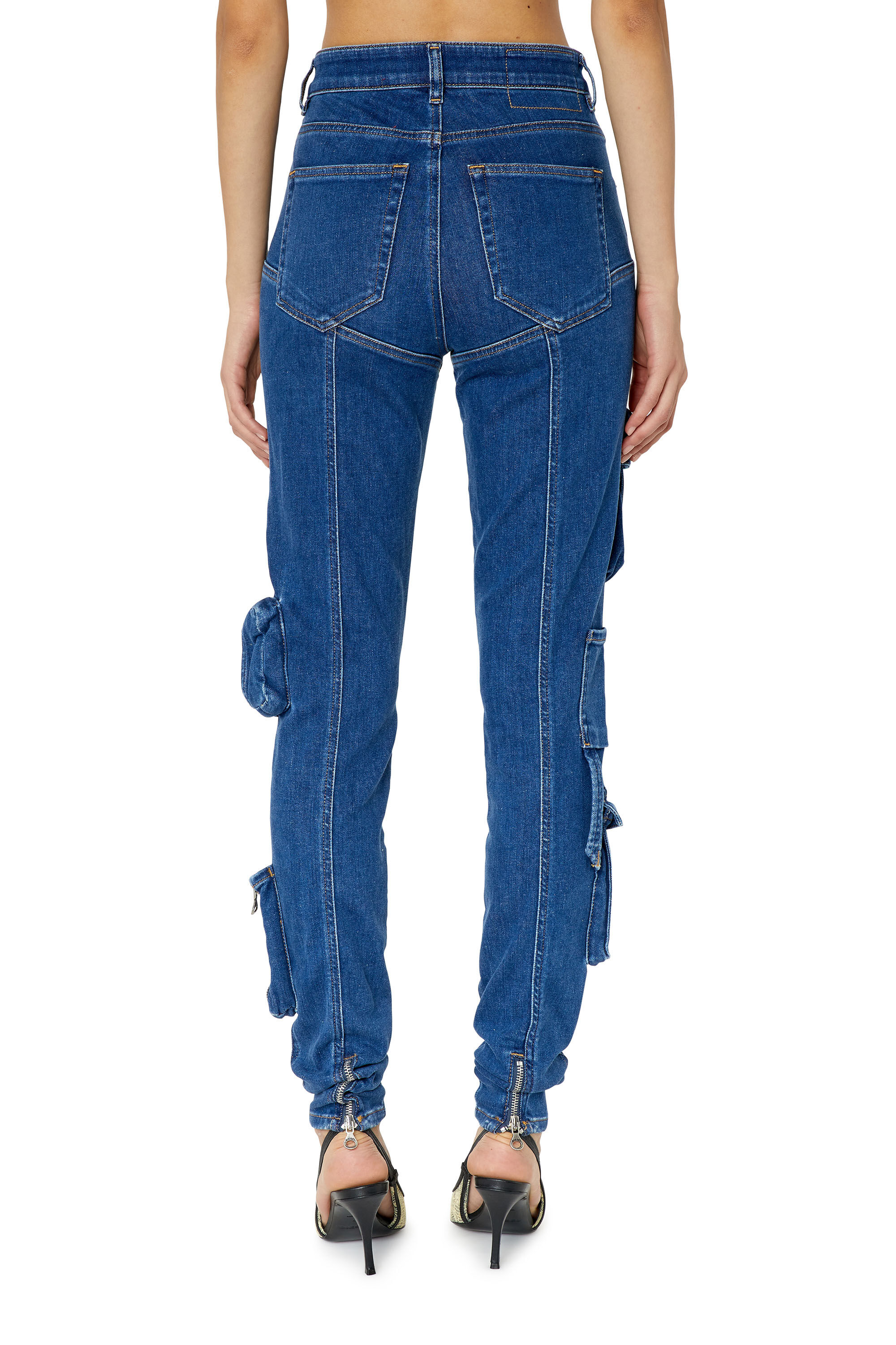 Diesel - 1984 Slandy-High 09F28 Super skinny Jeans, Dark Blue - Image 4
