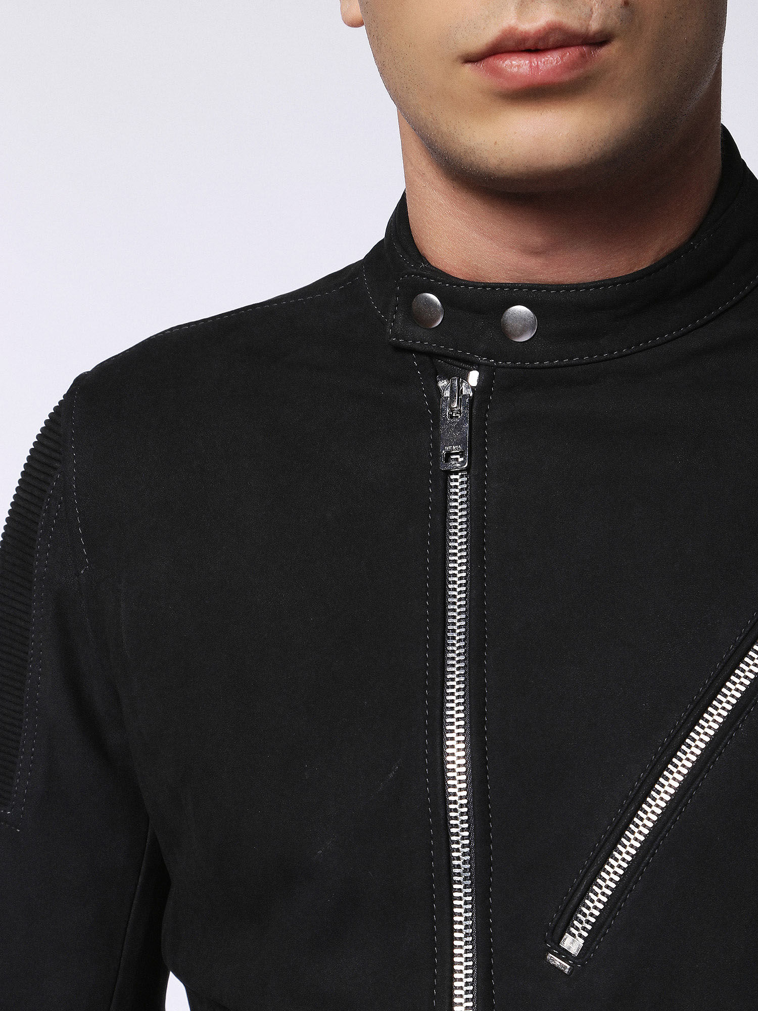 00SVIV0QAPA Leather jackets Man L-MACKSON by Diesel Black 00SVIV0QAPA Leather jackets Man L-MACKSON by Diesel Black