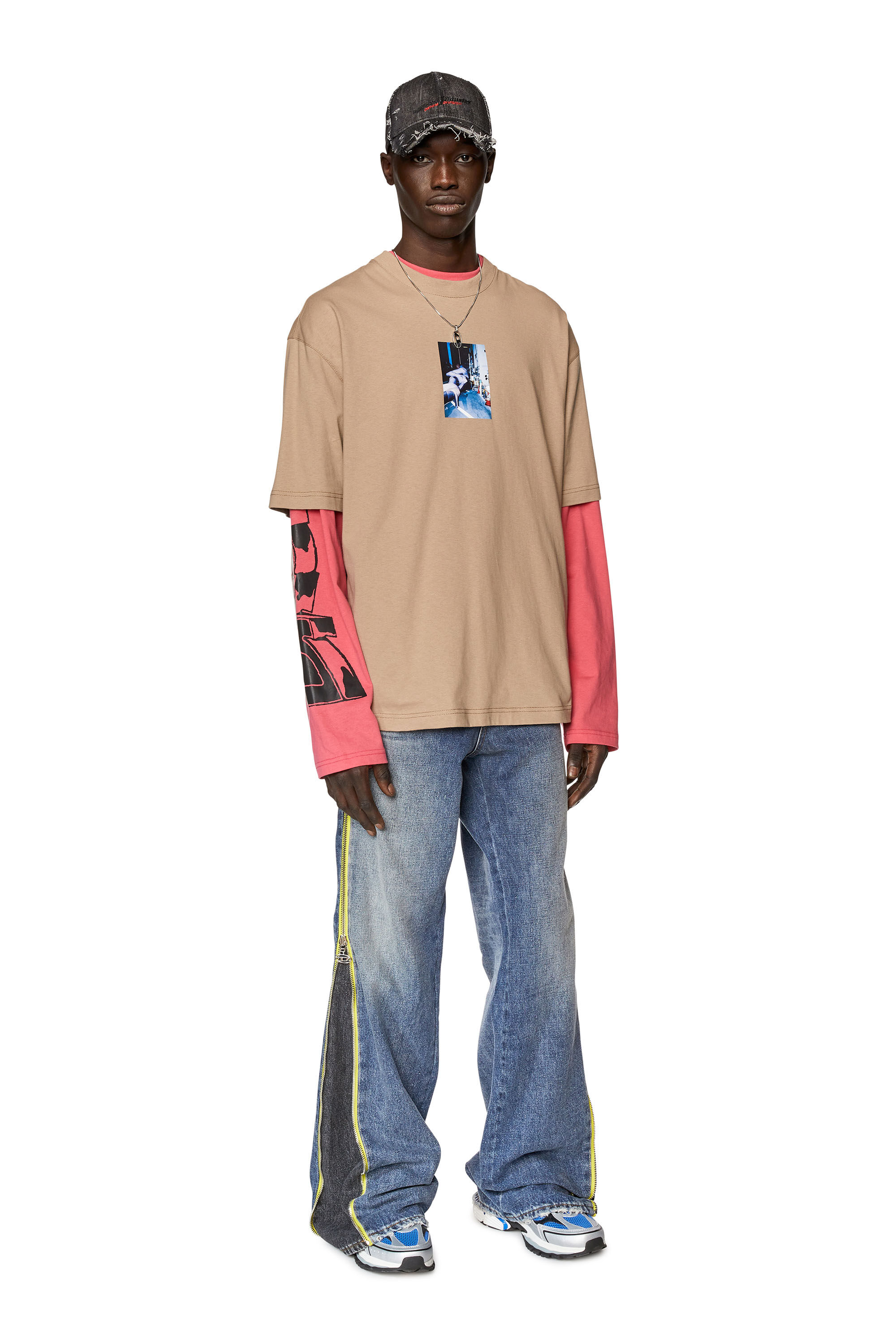 Diesel - T-WASH-L3, Beige - Image 1