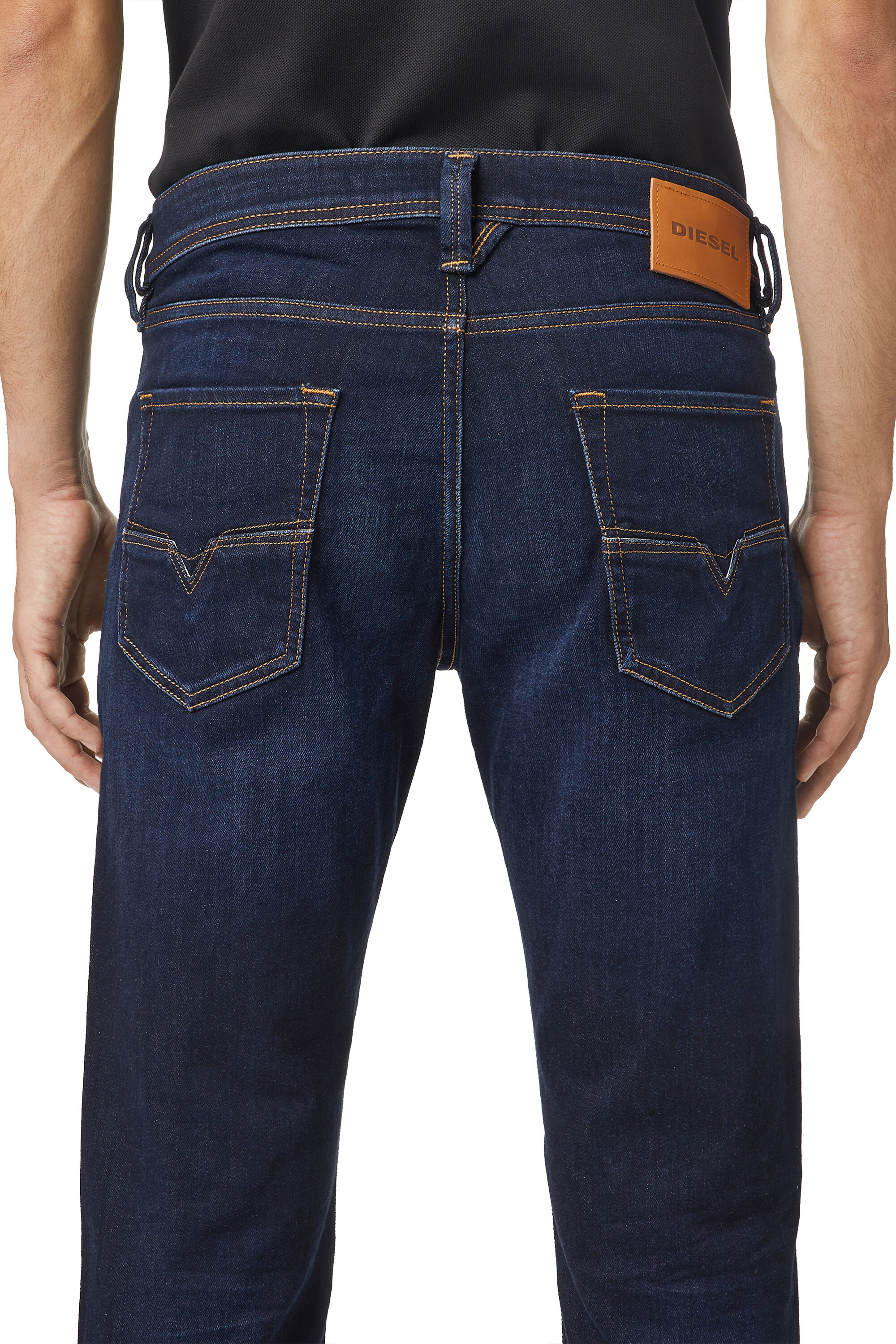 LARKEE BEEX Man Tapered Dark blue Jeans mid rise Diesel
