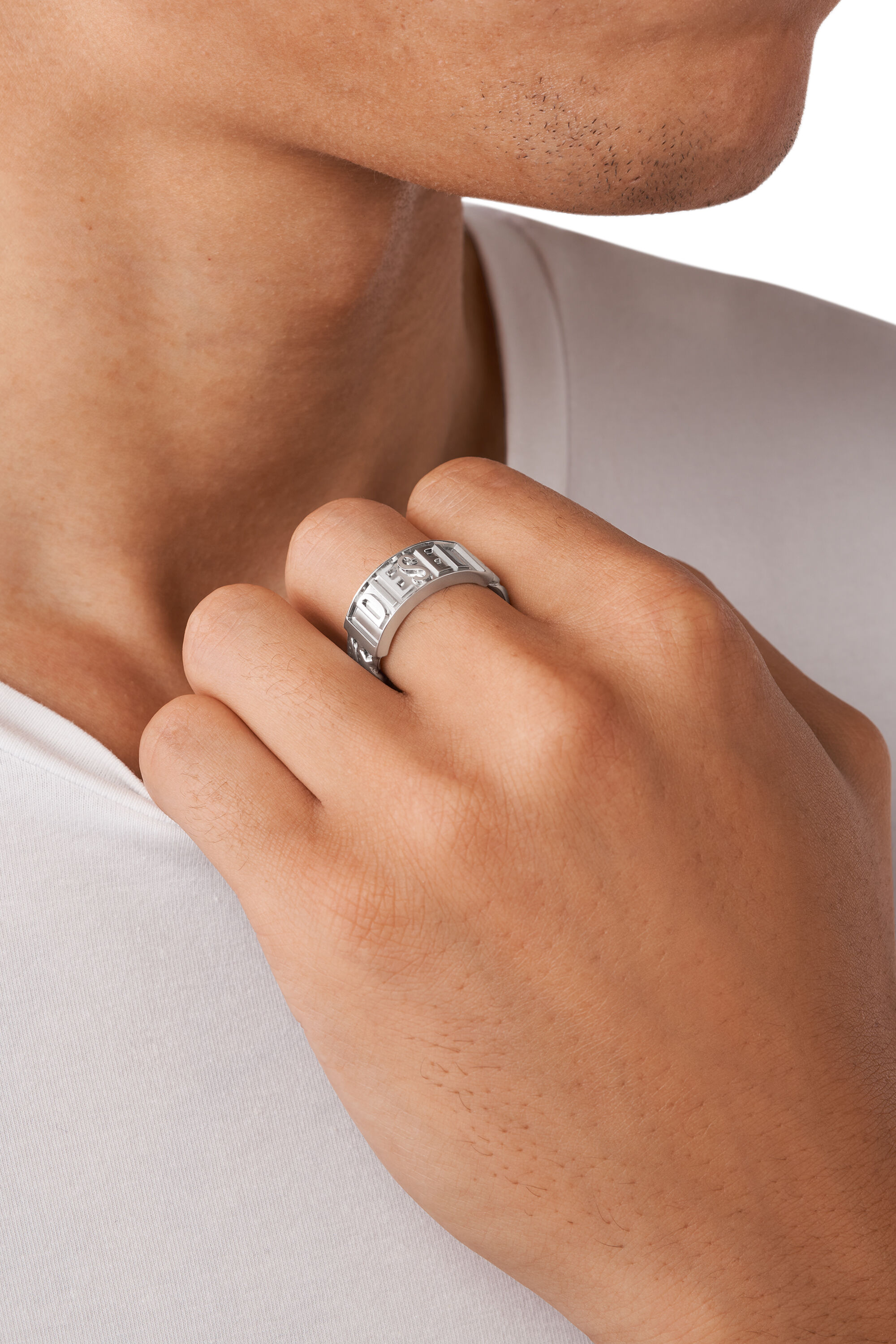 DIESEL シルバーリング DX1347 DX1347 Man: Stainless steel band ring | Diesel