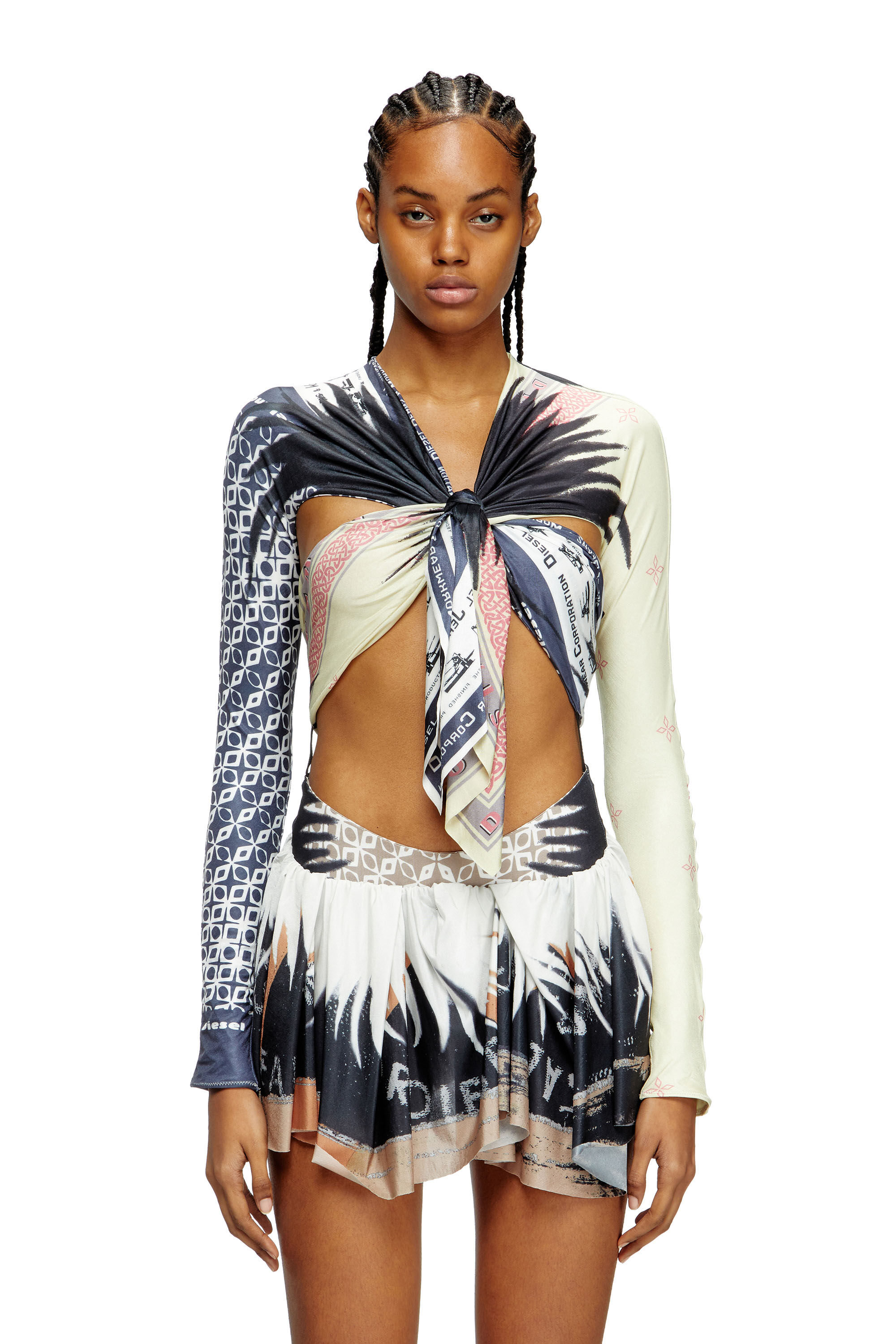 DIESEL トップス Women's Top with draped bandana front | Multicolor | Diesel