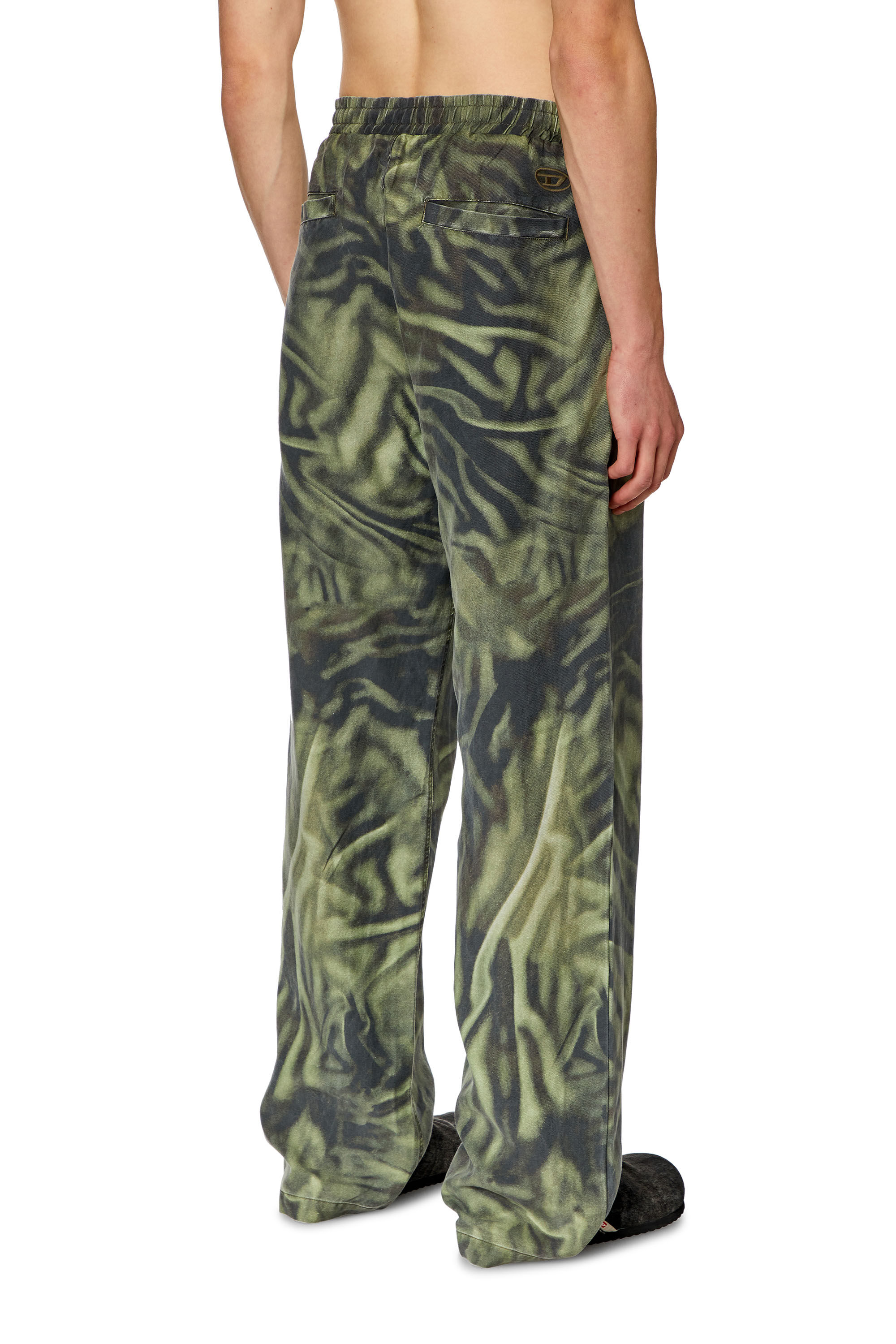 Men s Twill pants with zebra camo print P GOLD ZEBRA Diesel