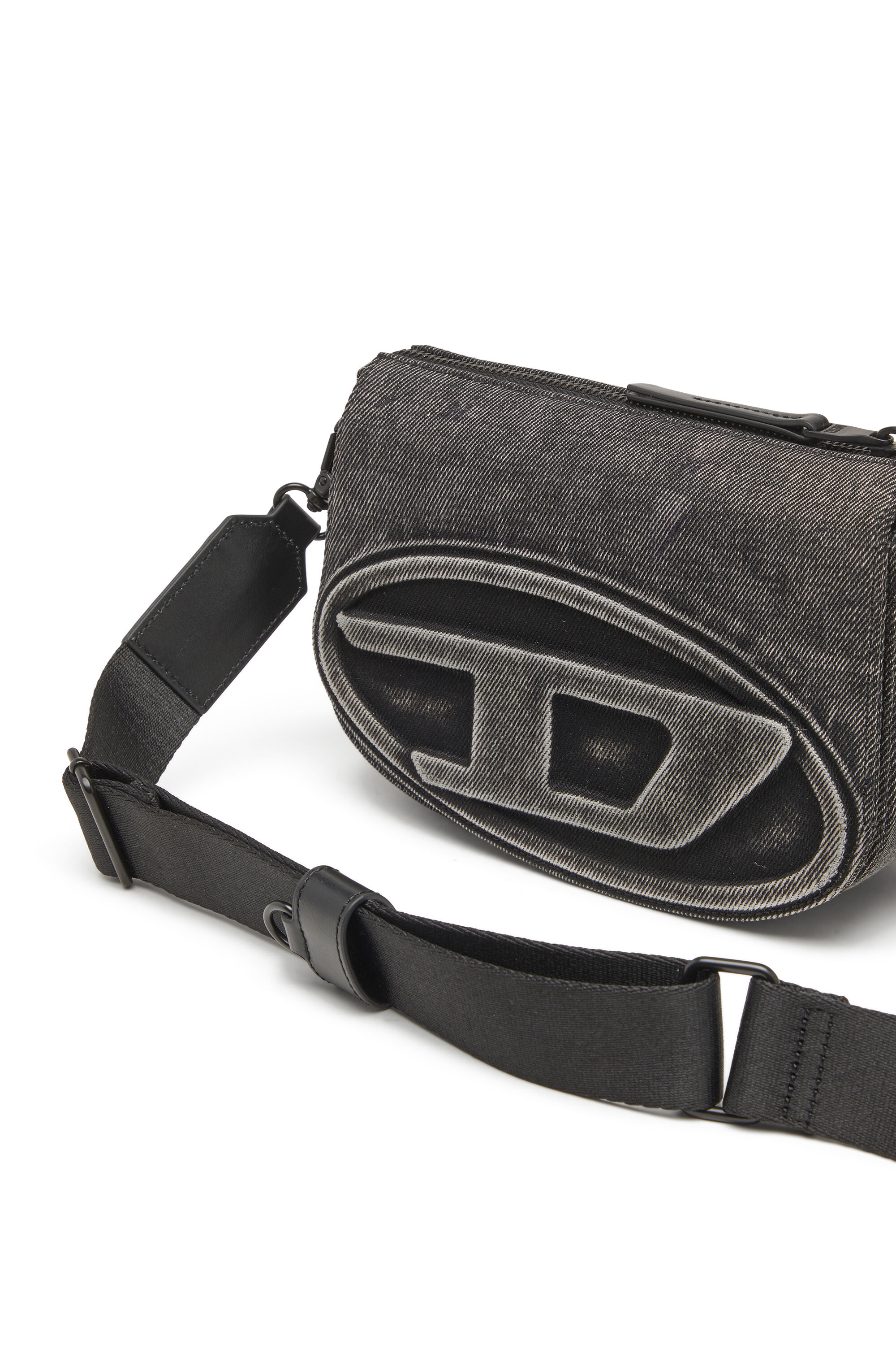 Diesel - 1DR CAMERA BAG, Unisex's 1DR-Camera bag in washed denim in Grey Jeans - 5