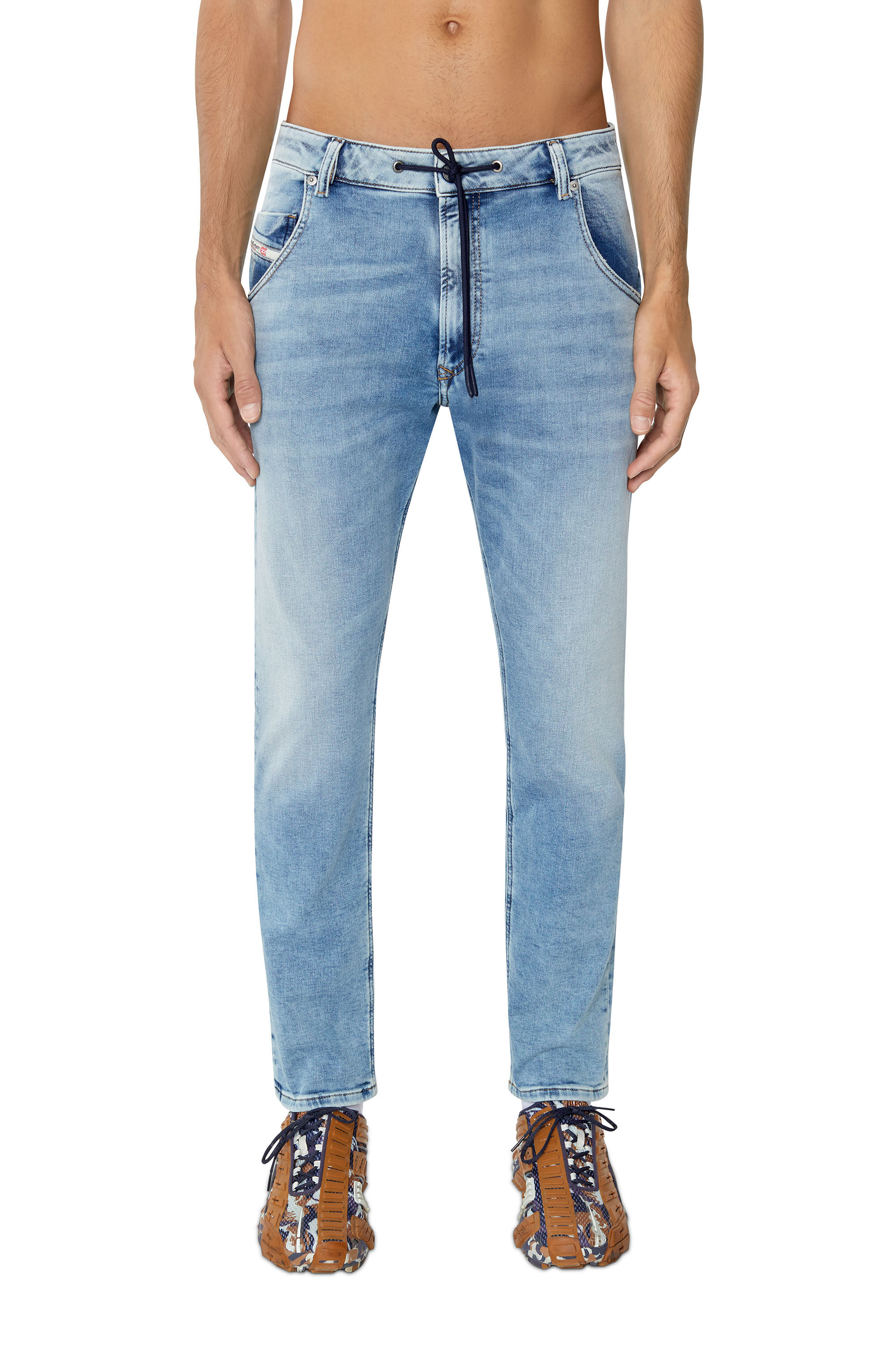 Diesel - Krooley JoggJeans® 068BB Tapered, Light Blue - Image 3