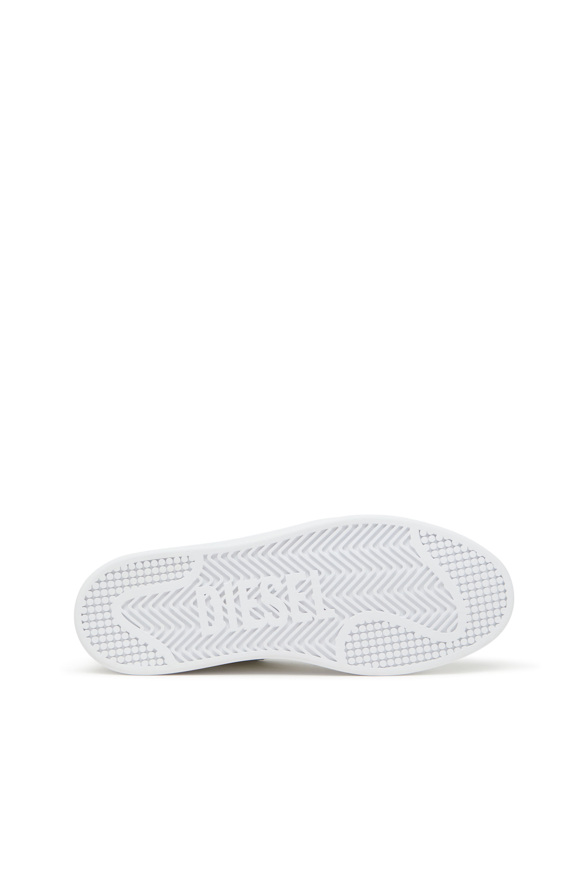 Diesel - S-DAKOTA LOW, Man's S-Dakota-Leather sneakers with perforated logo in White/Black - 4