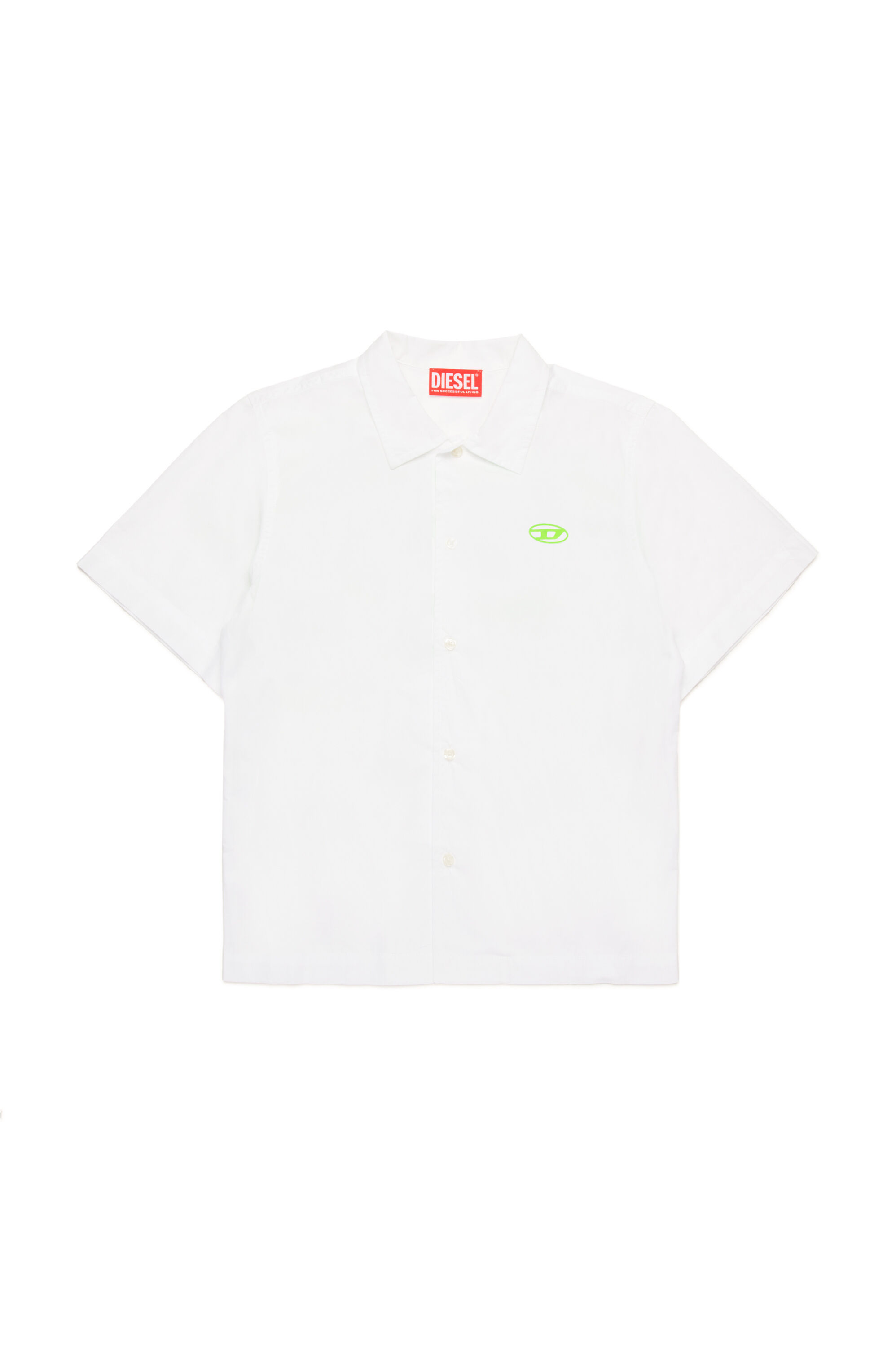 Diesel - MCPOLLY, Man's Short-sleeve shirt with Oval D print in White - 1