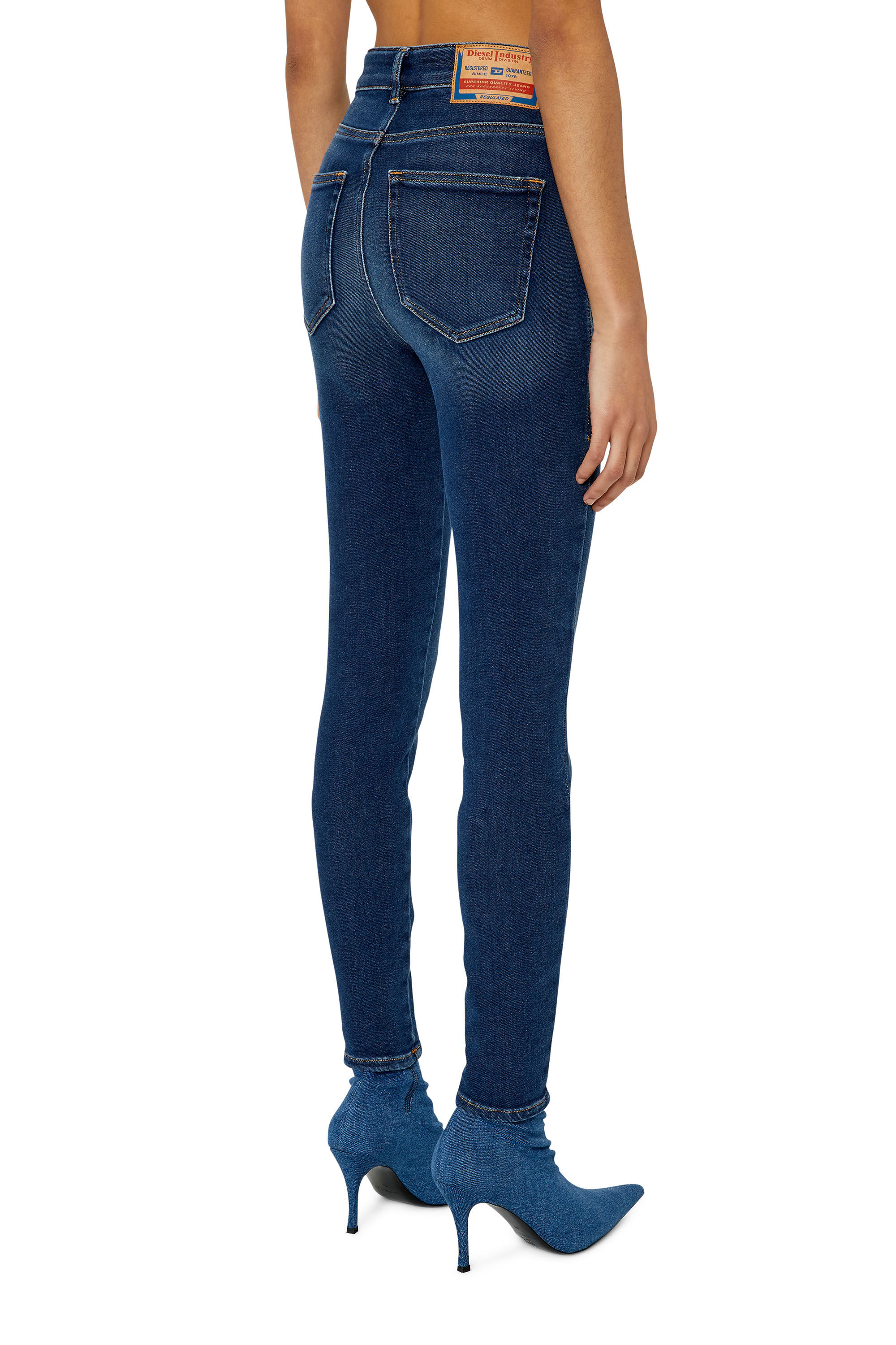 Diesel - 1984 Slandy high 09E97 Super skinny Jeans, Dark Blue - Image 4