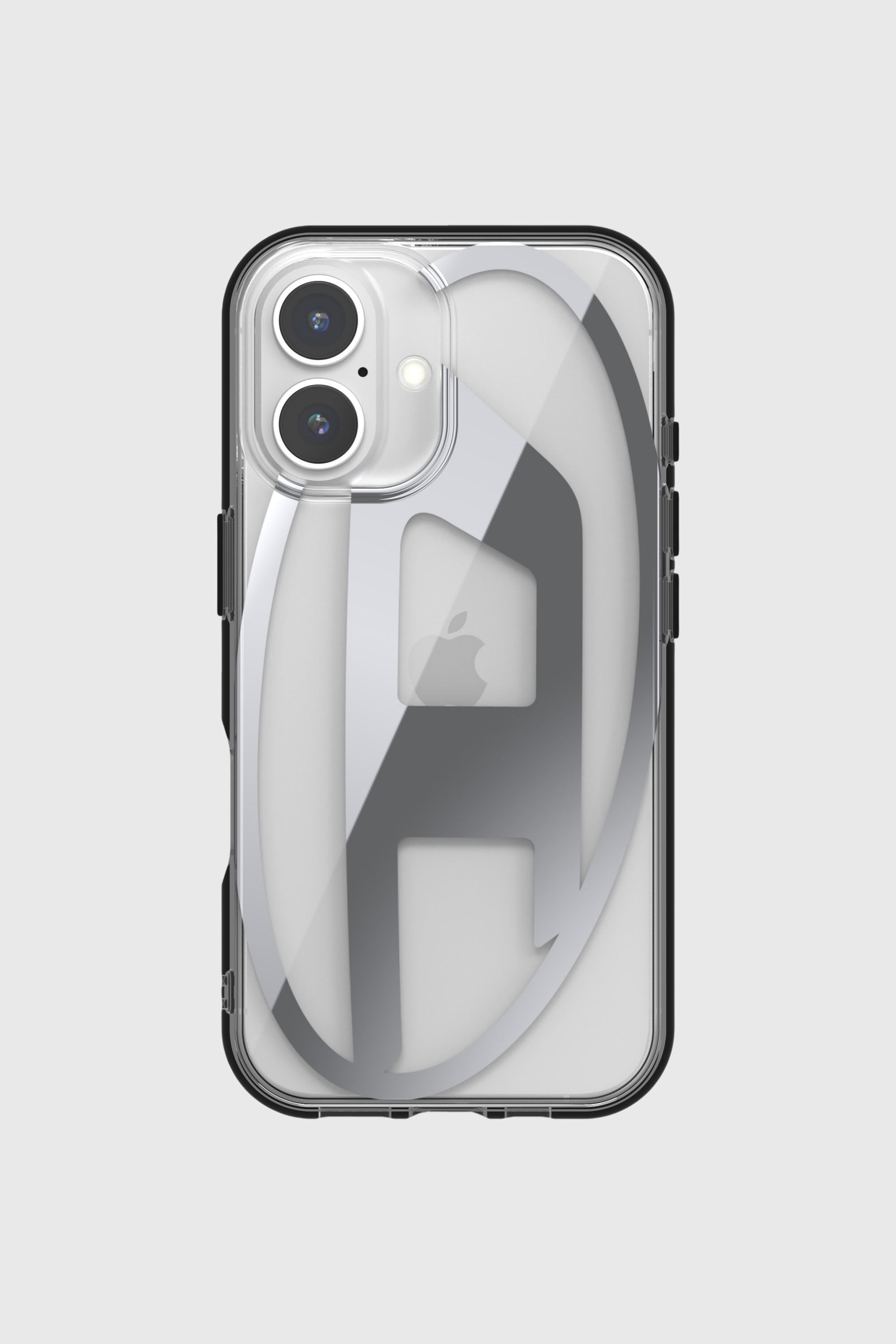 Diesel - 60139 AOP CASE, Unisex's Oval D Mirror Case for iP 16 in Silver - 2