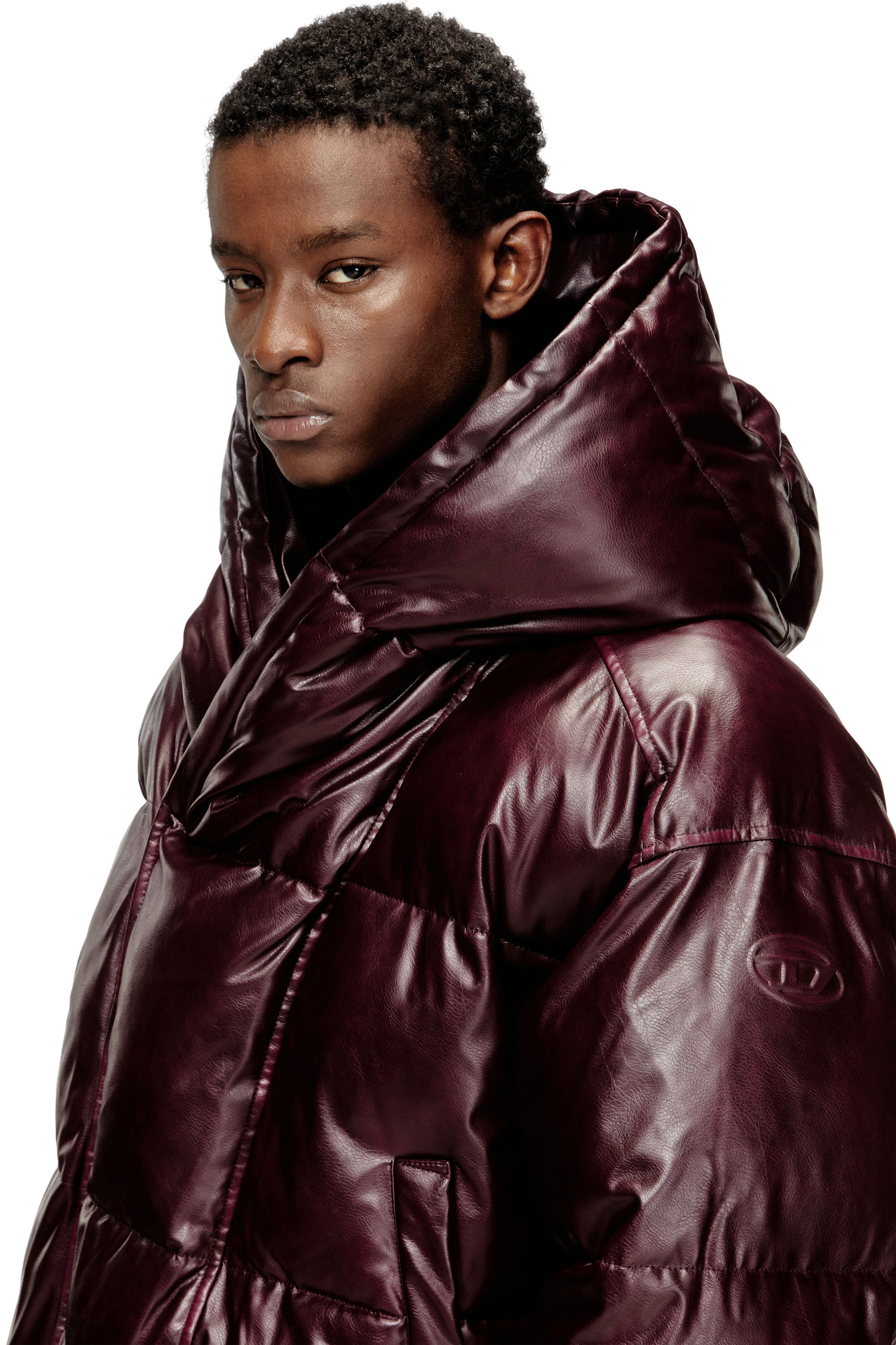 Coil case puffer strap MembersClubPuffJacketGreen_Bac blue×burgundy | iPhoneアクセサリー