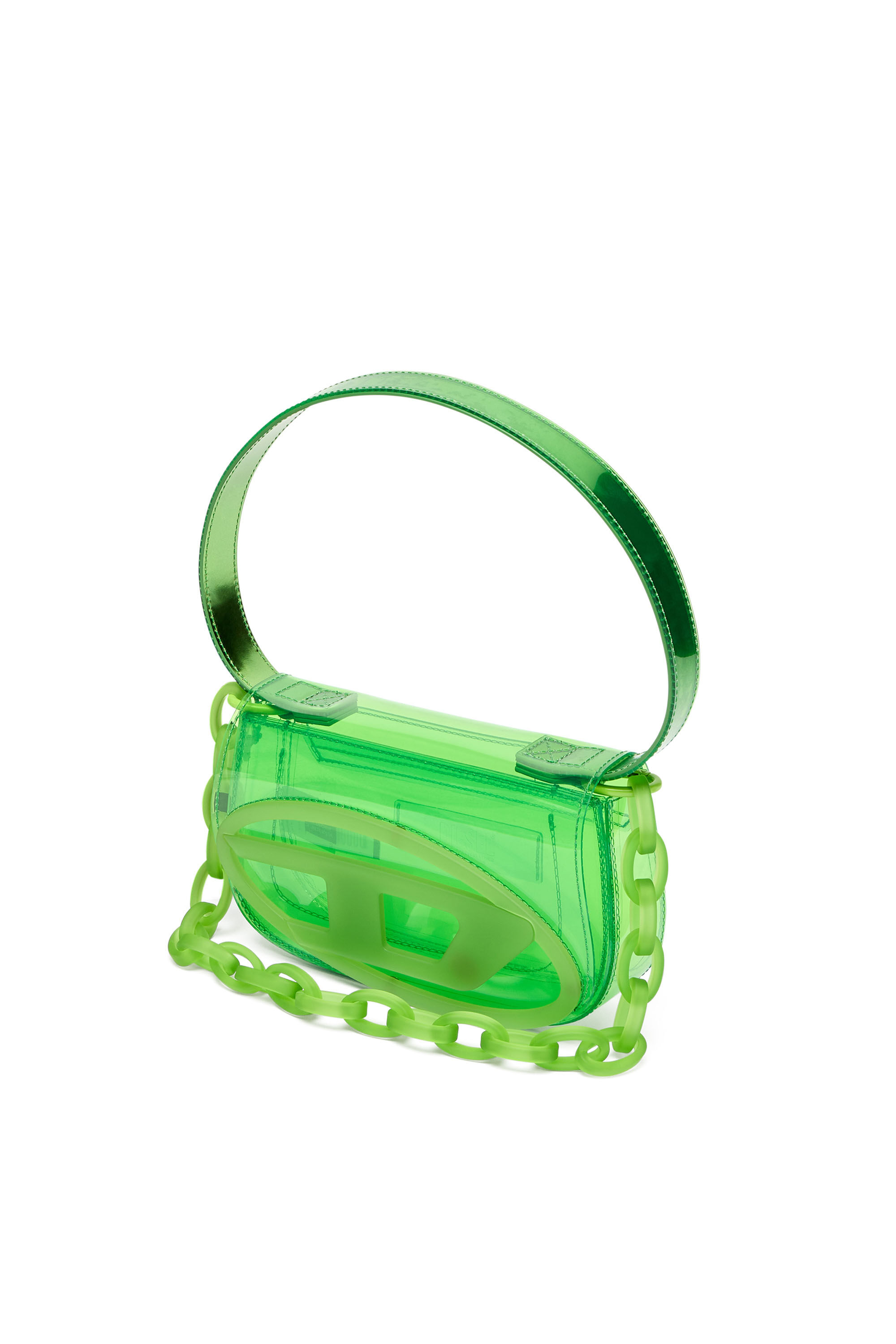 Women's 1DR-Iconic shoulder bag in transparent TPU | Green