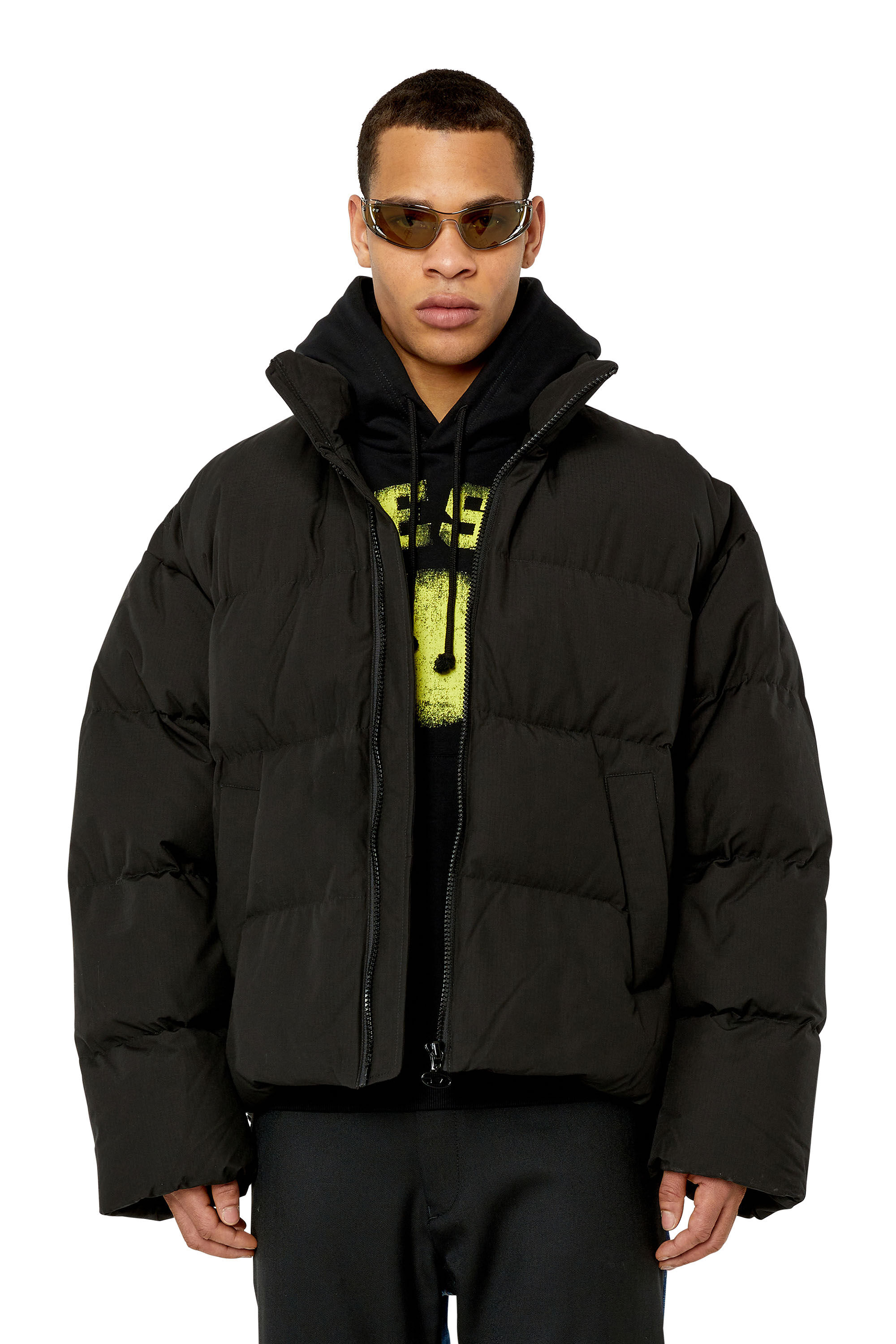 Diesel black deals puffer jacket