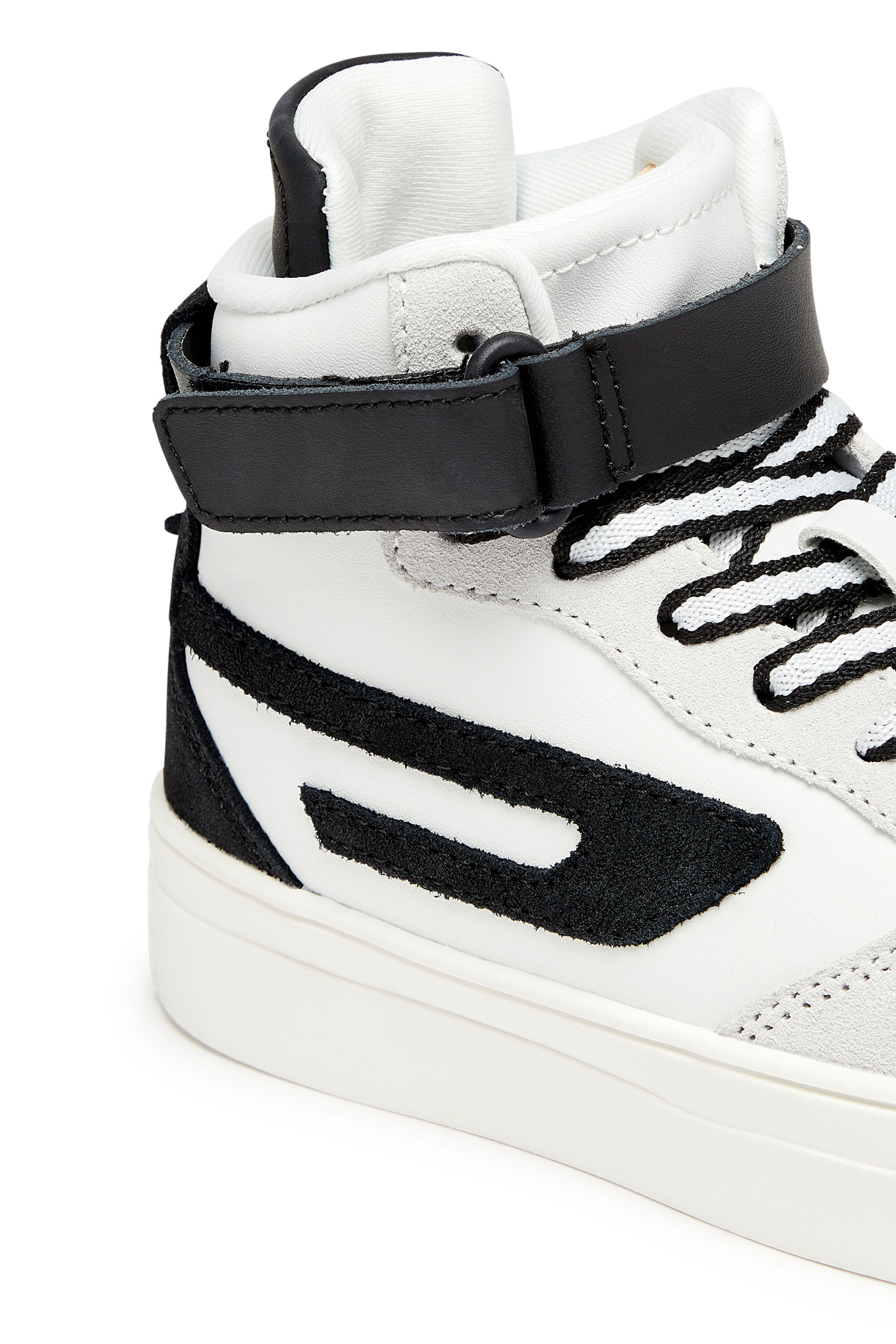 Kid s Leather high top sneakers with ankle strap Diesel