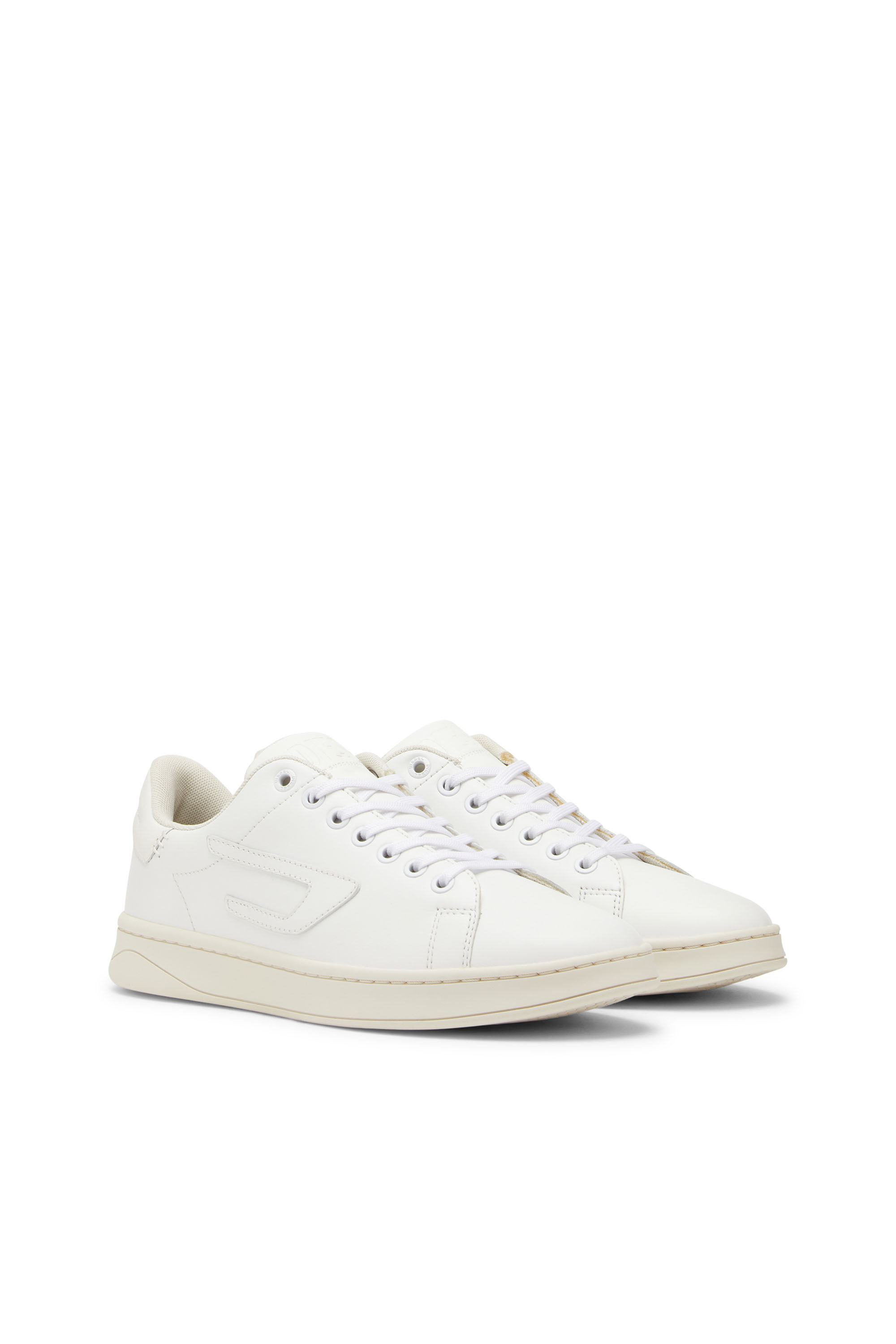 Women s Low top leather sneakers D patch Diesel S ATHENE LOW W