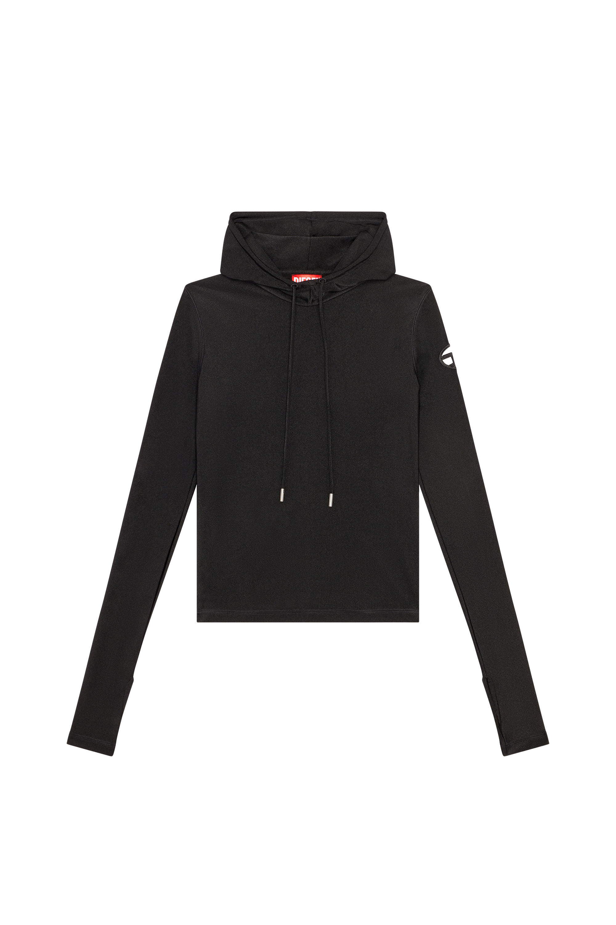 Women s Hoodie in shiny stretch nylon T METAL Diesel