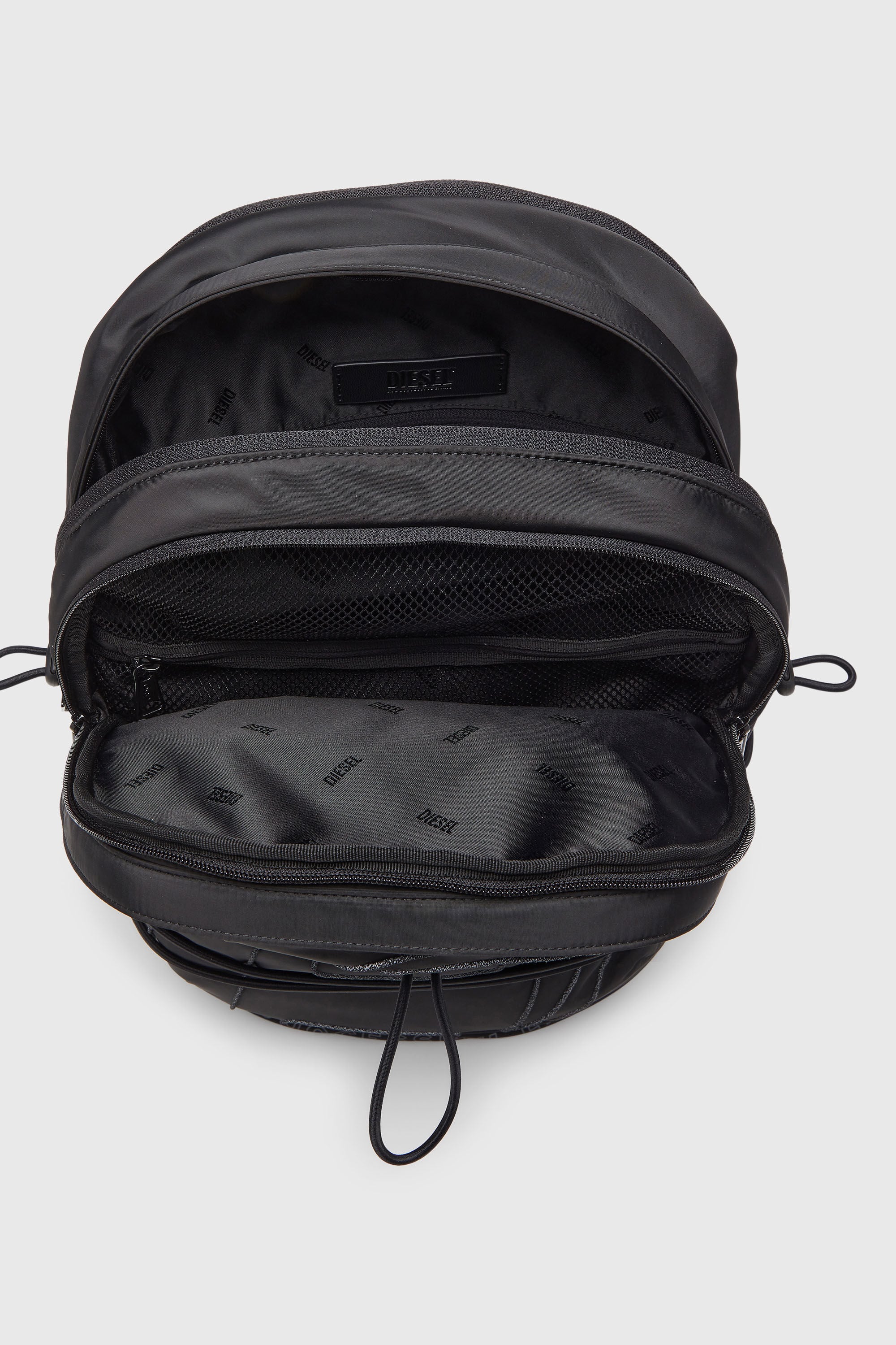 Diesel - TECH-D BACKPACK X, Unisex's Tech-D - Backpack with bungee cords and reflective details in Black - 3
