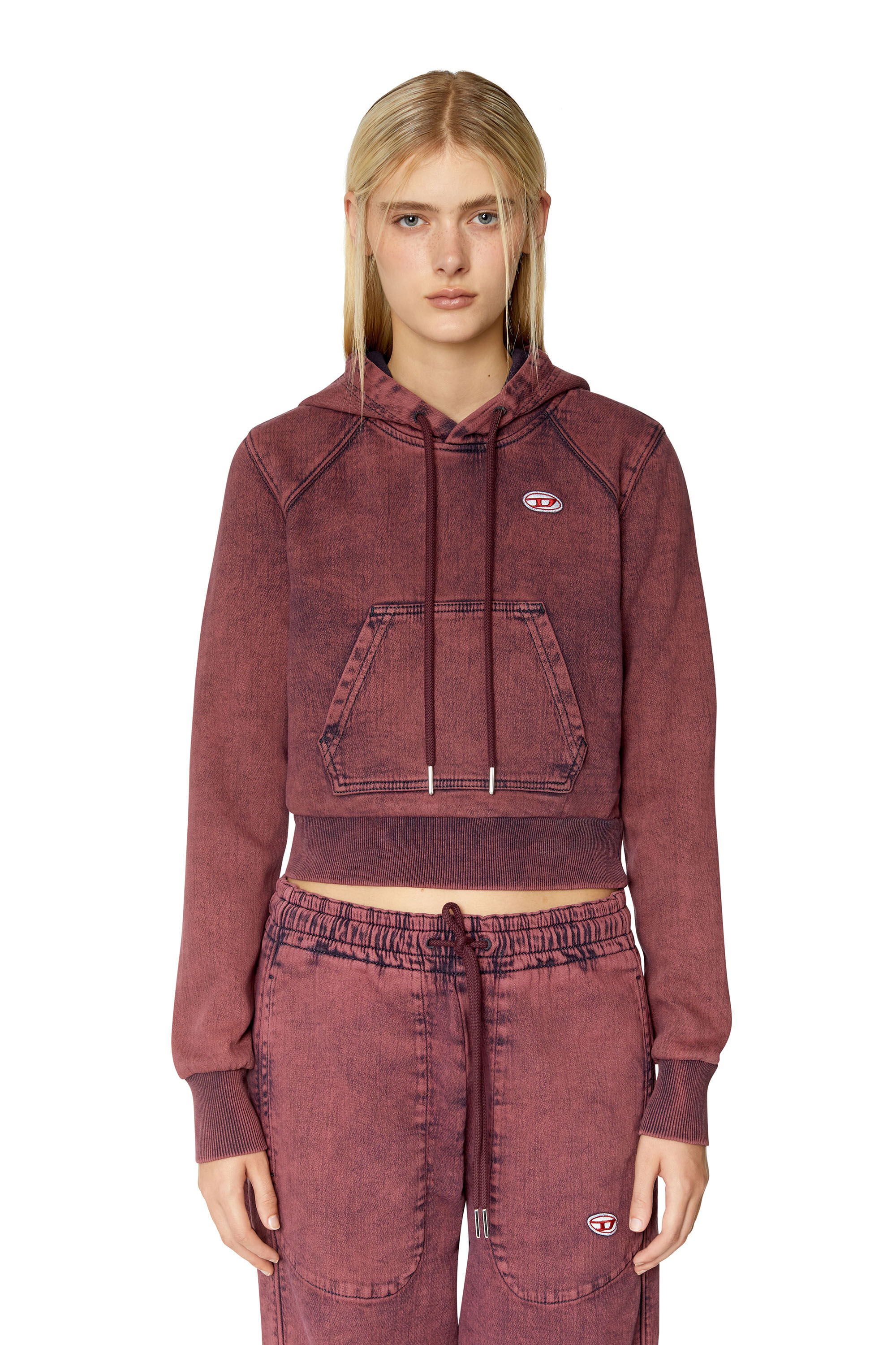 Diesel - D-ANGY TRACK DENIM HOODIE,  - Image 3