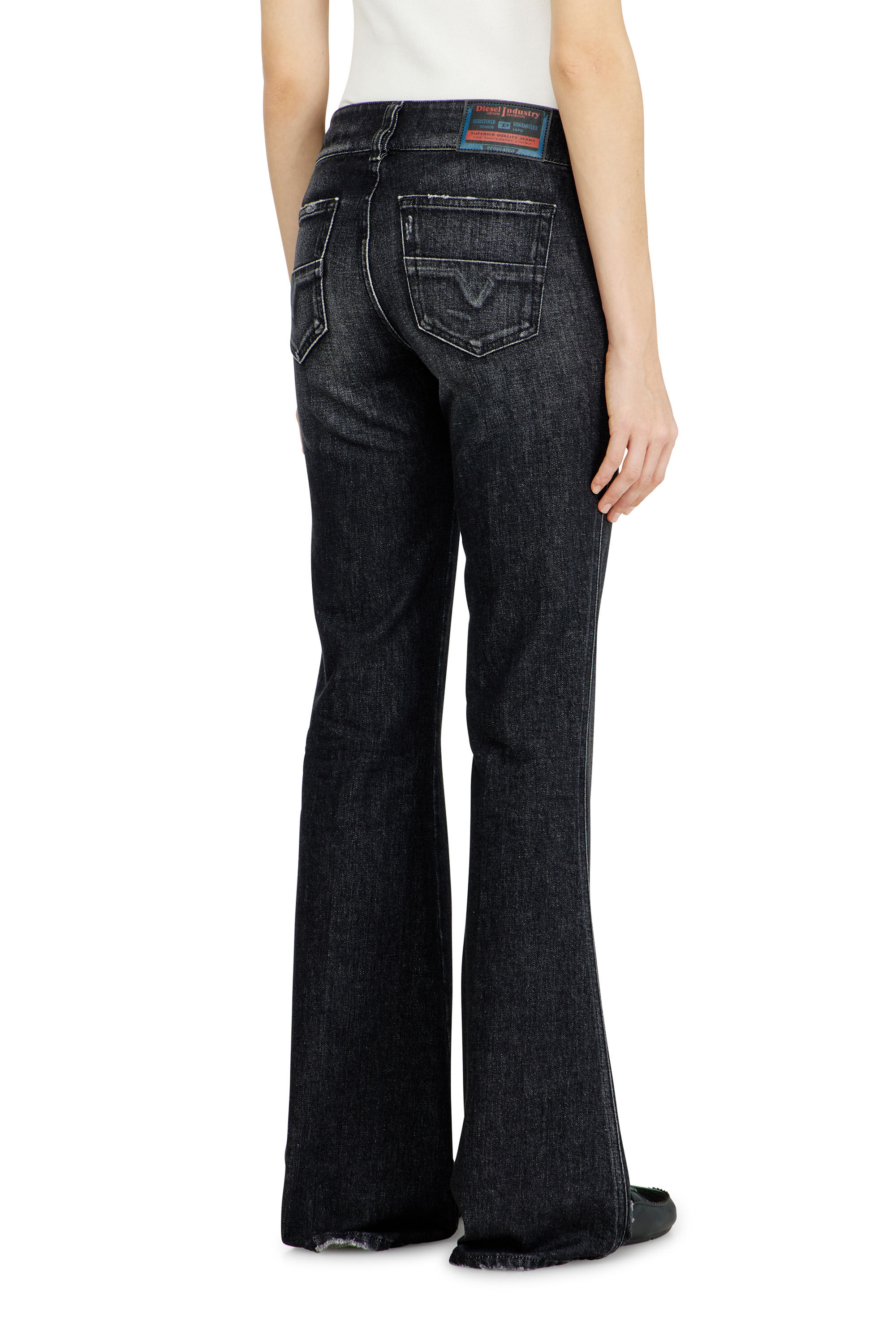 Women's Bootcut Jeans | Black/Dark grey | Diesel D-Hush