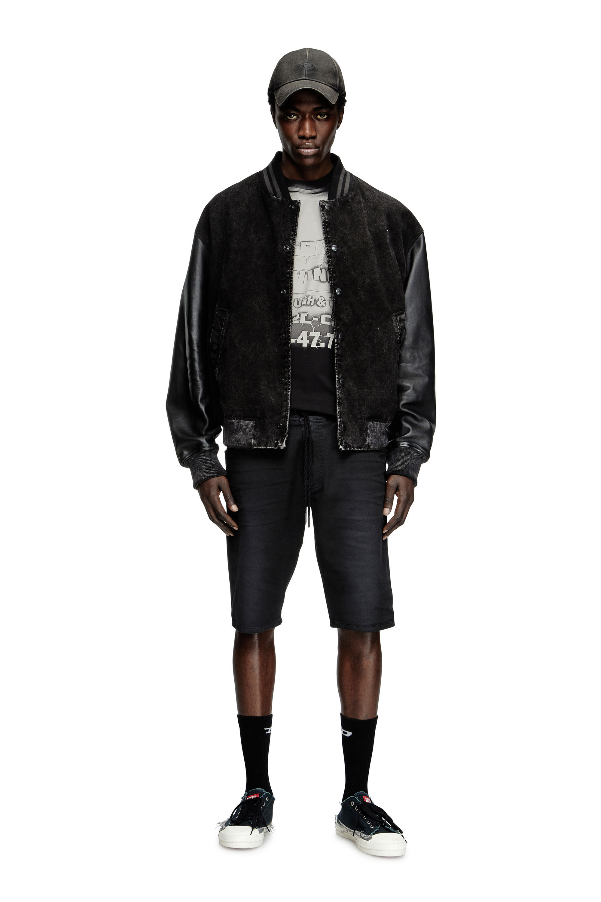 Men's Chino shorts in JoggJeans | Black | Diesel Men's Chino shorts in JoggJeans | Black | Diesel