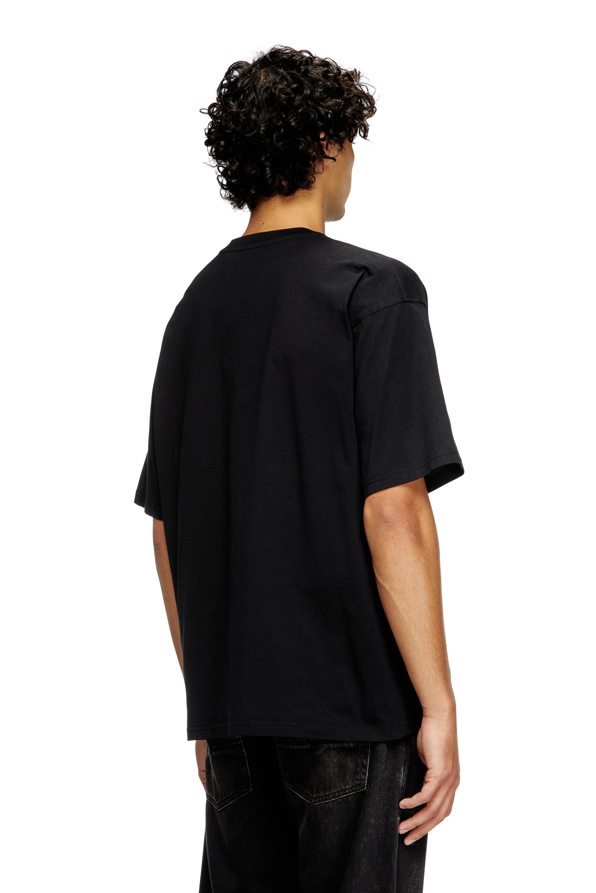 Men's T-shirt with Diesel patch logo | Black | Diesel