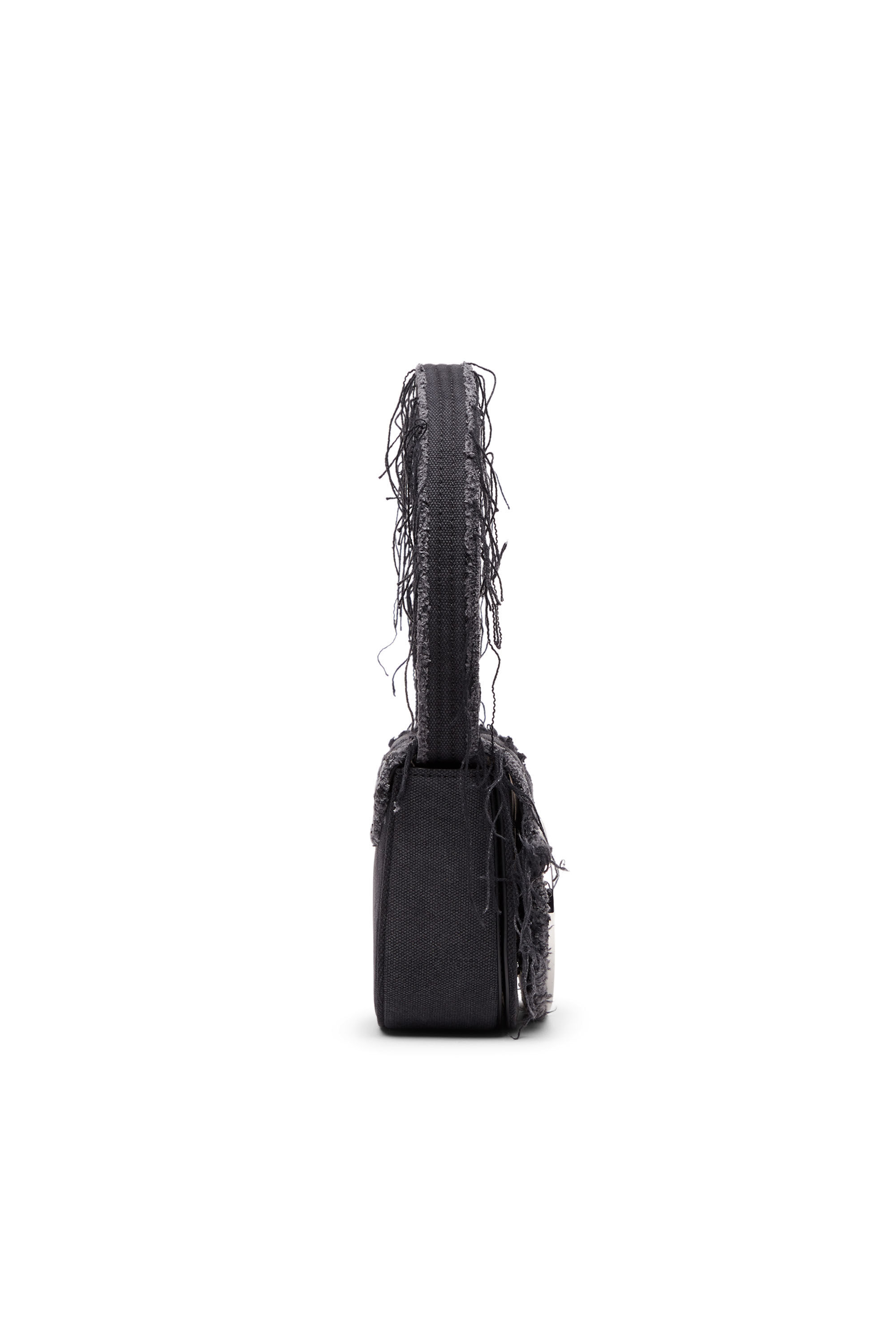 Women's 1DR-Iconic shoulder bag in canvas and leather | Black | Diesel