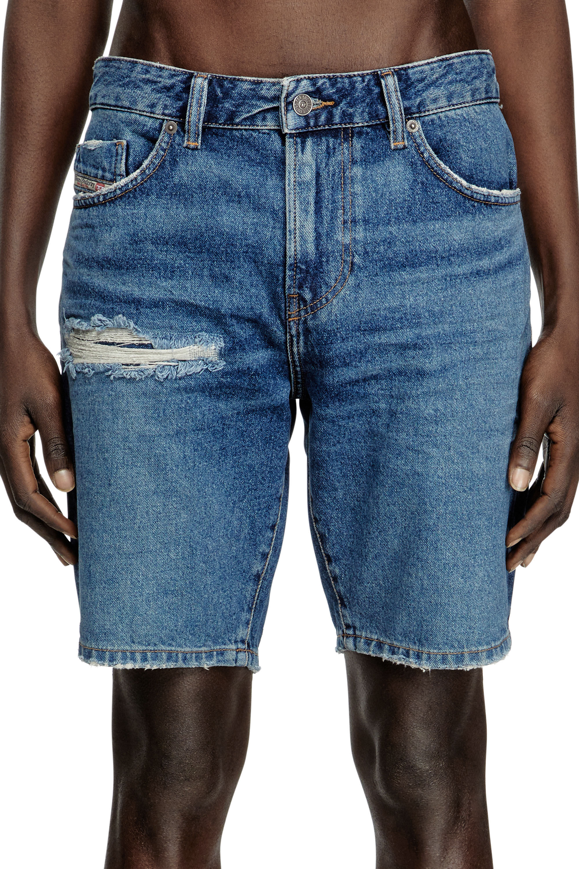 Men's Slim denim shorts | Blue | Diesel GB
