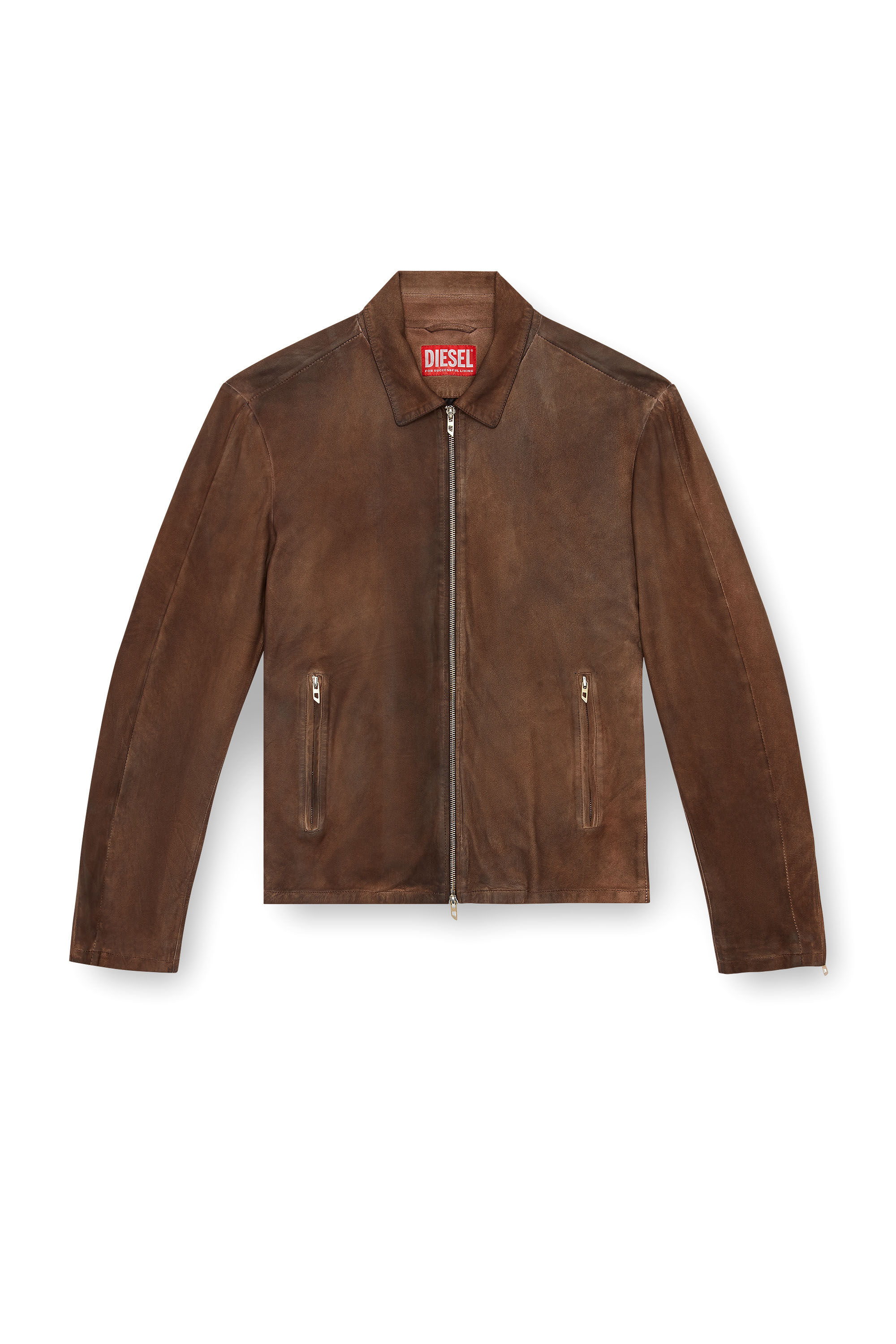 Cropped leather jacket men best sale