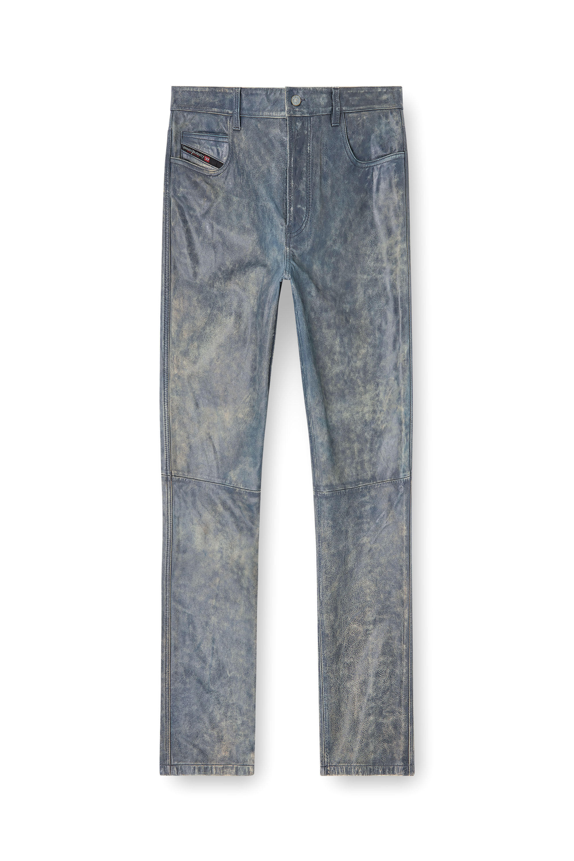 Men's Jean-cut leather pants | Blue | Diesel