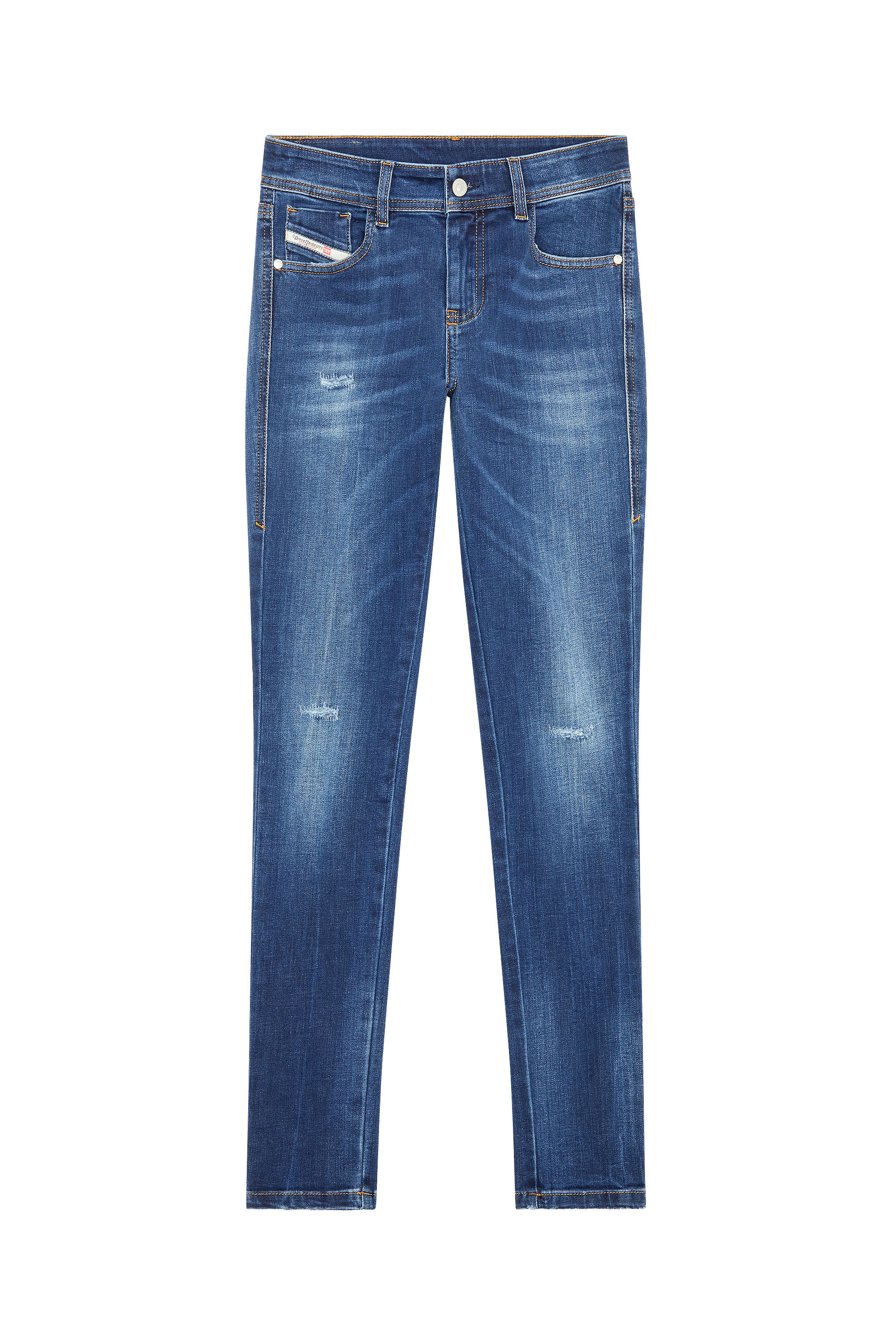 Diesel - 2017 Slandy E09CX Super skinny Jeans, Dark Blue - Image 2