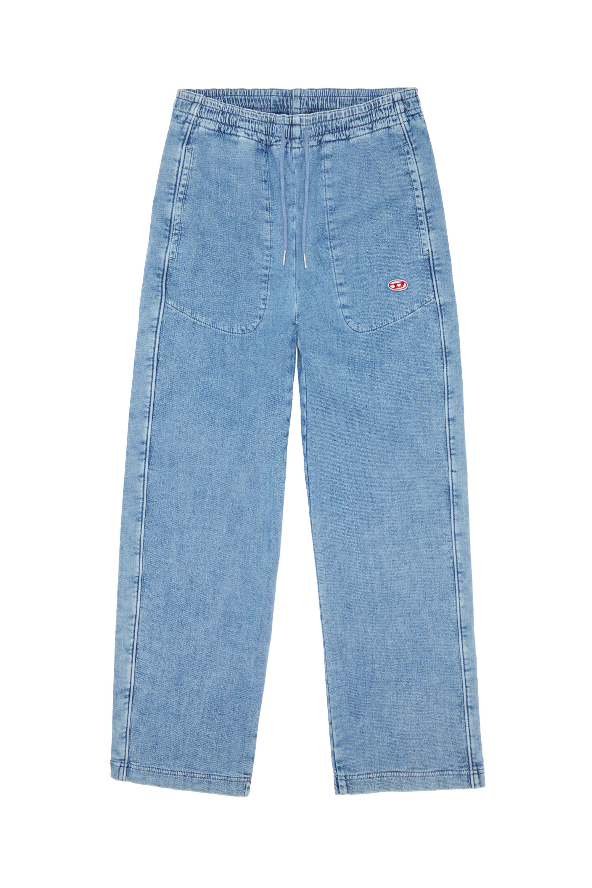 D MARTIANS TRACK DENIM Man Straight light blue Jeans Diesel