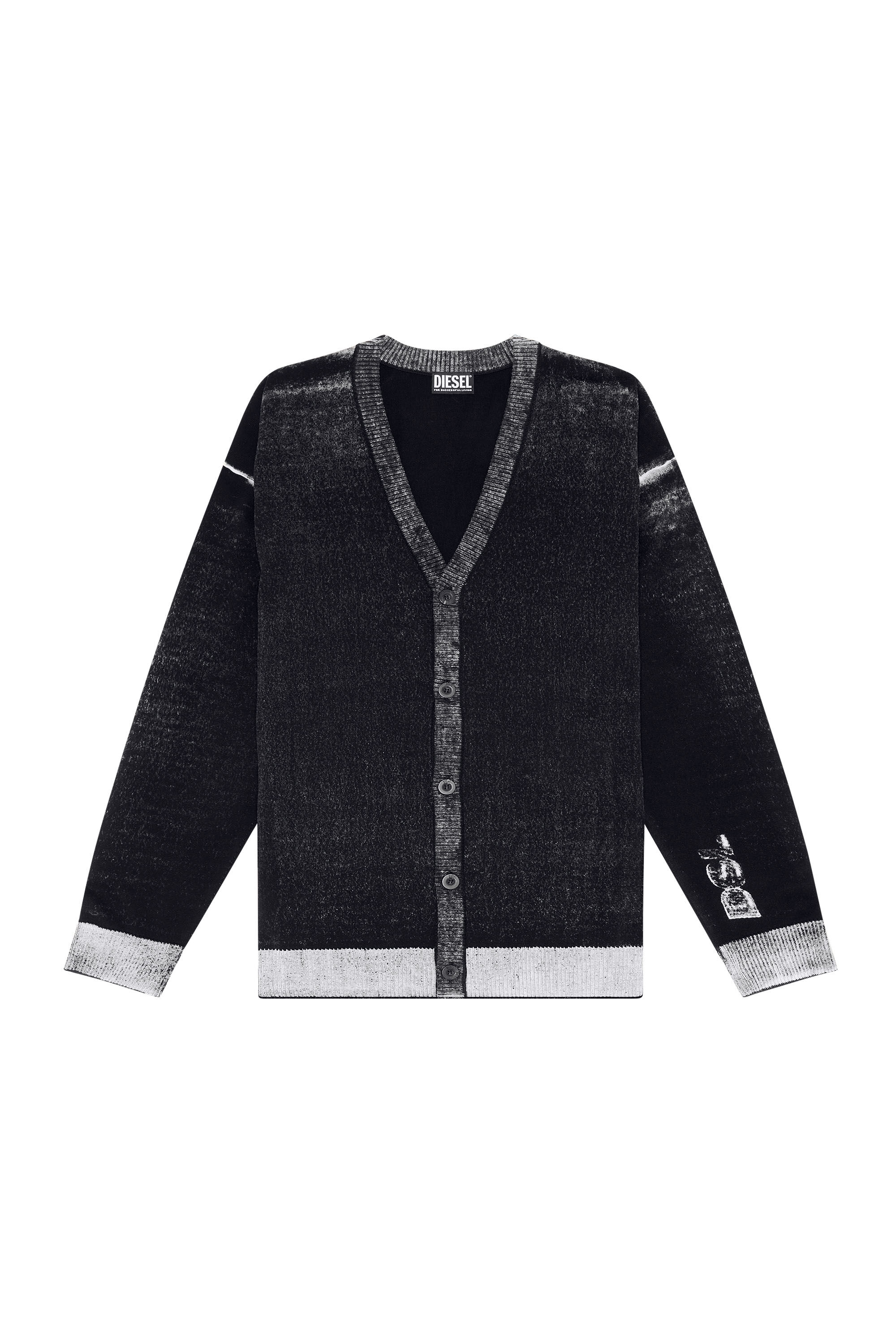 K-LARENCE CARDIGAN Man: Treated cardigan with DSL logo | Diesel