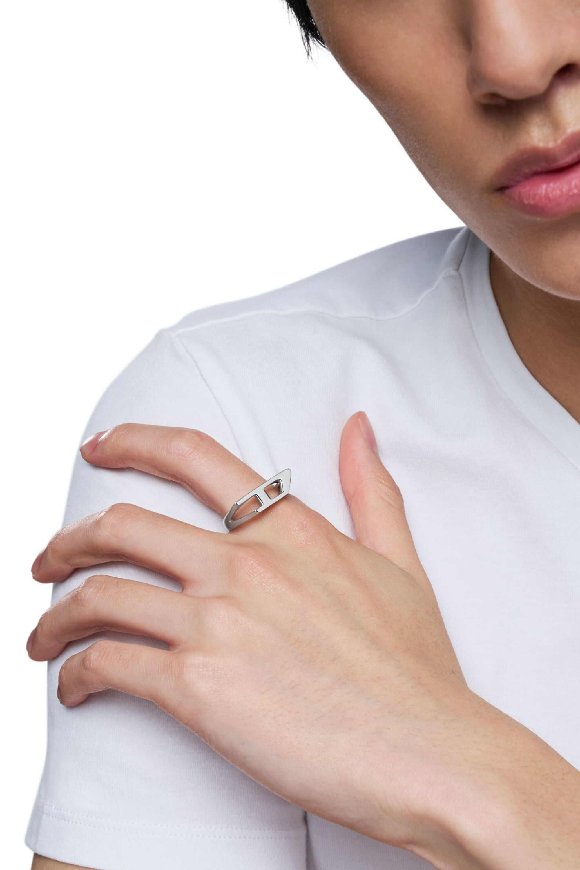 新作Diesel Dx1638040 Jewellery リング　サイズ9 Women's Stainless steel signet ring | Silver | Diesel {{Country}}