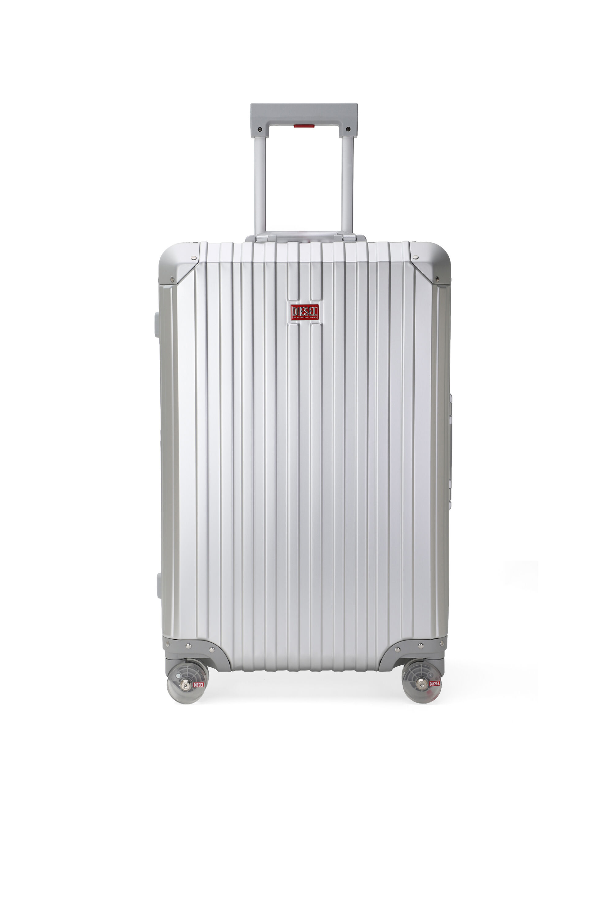 Diesel - DIESEL ALUMINUM TROLLEY- DSL002, Unisex's Aluminum suitcase size M in Silver - 1