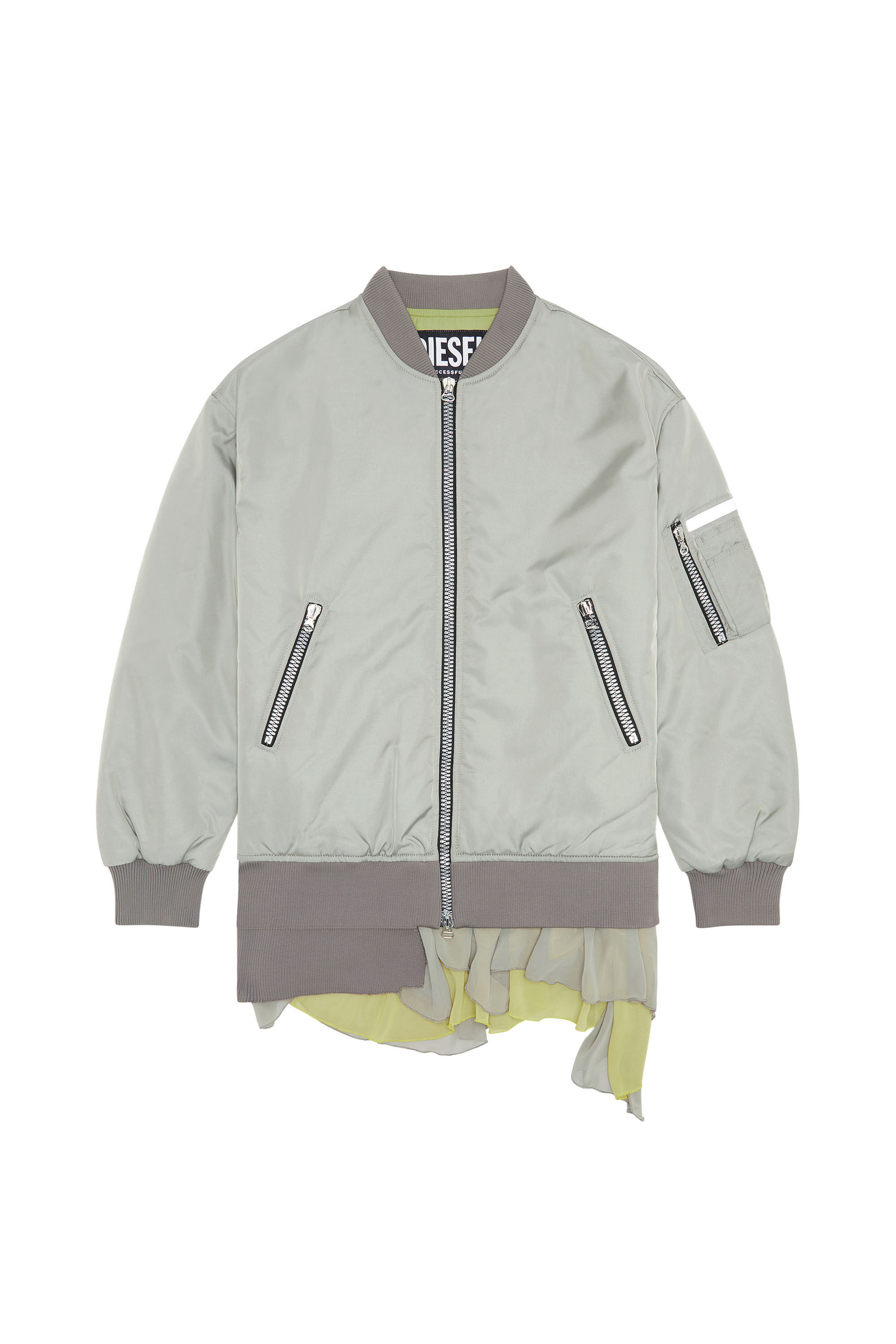 Lightweight Jacket with Shiny Iridescent Effect, for Girls - grey