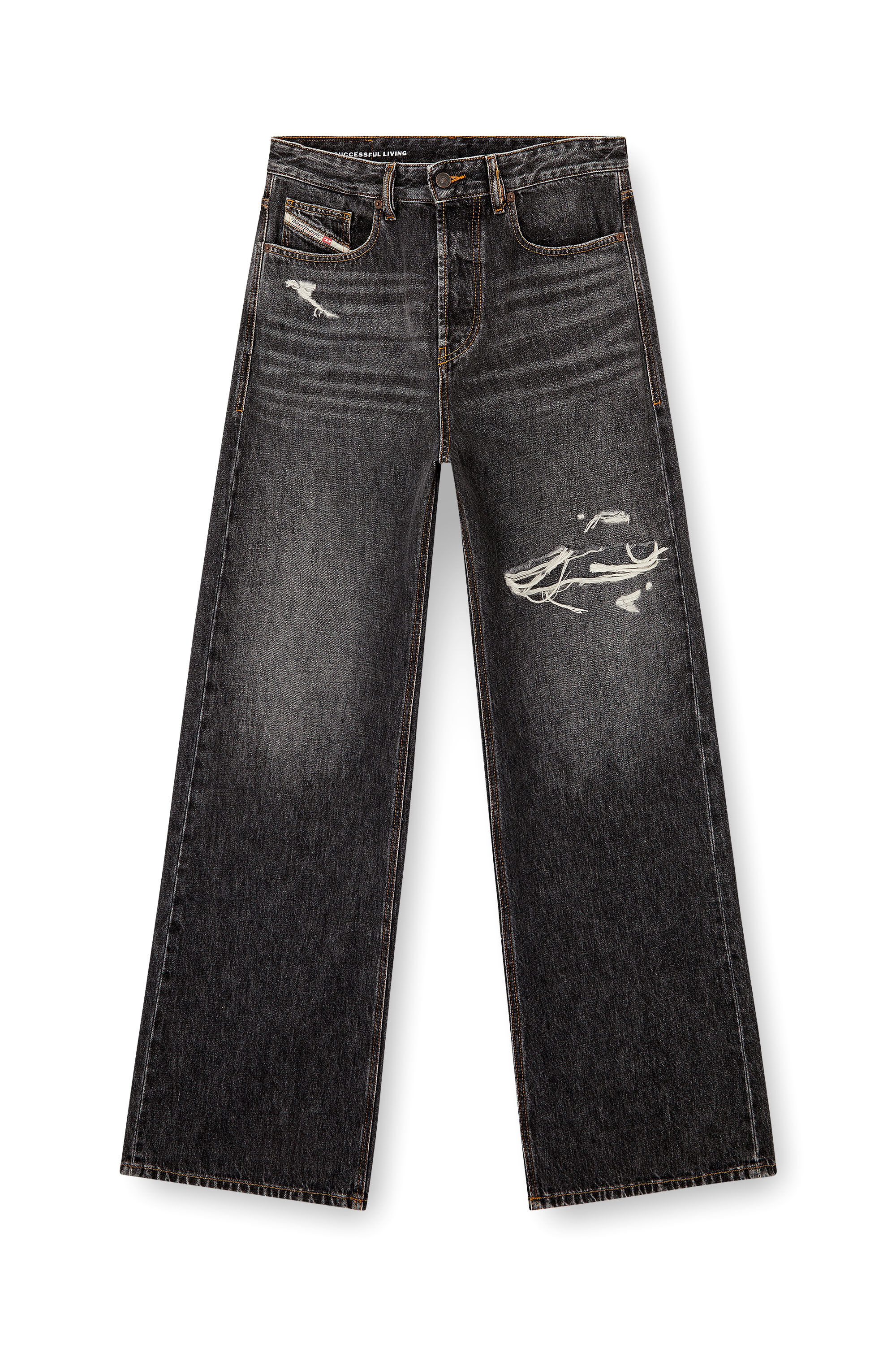 Diesel - Man's Relaxed Jeans D-Rise 007DN, Black/Dark grey - 2