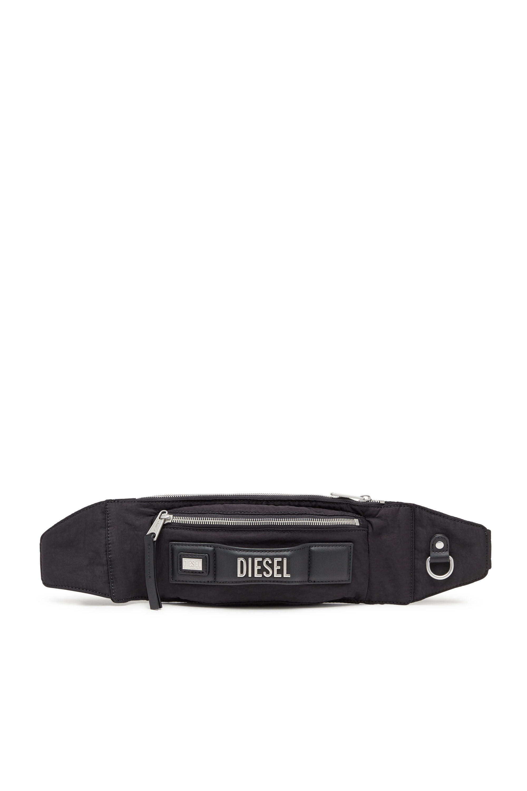 Women s Logos Belt Bag Belt bag in recycled nylon Black Diesel