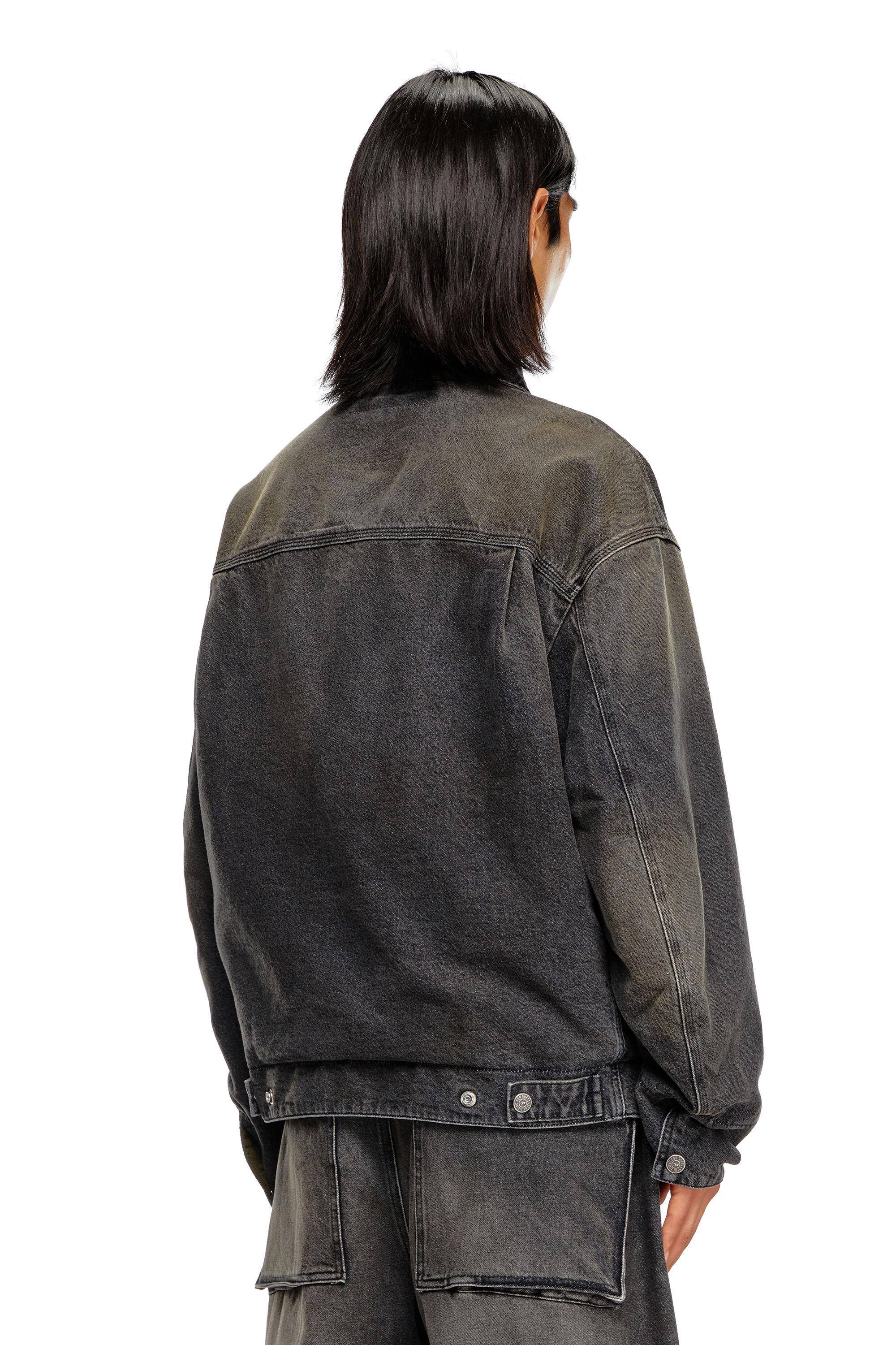 Reversible trucker jacket top