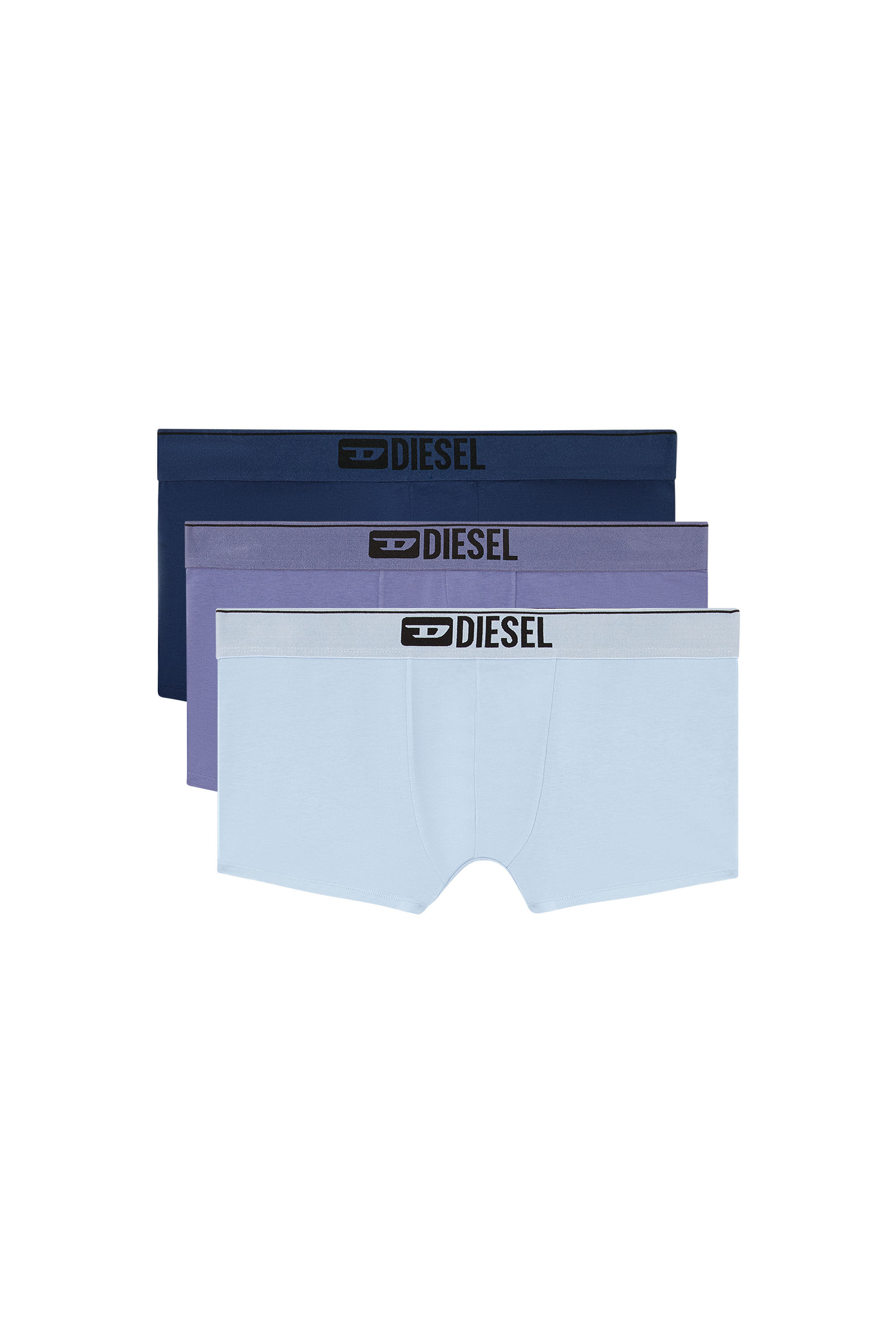 Diesel - UMBX-DAMIENTHREEPACK, Man's Three-pack of plain boxer in Blue - 2