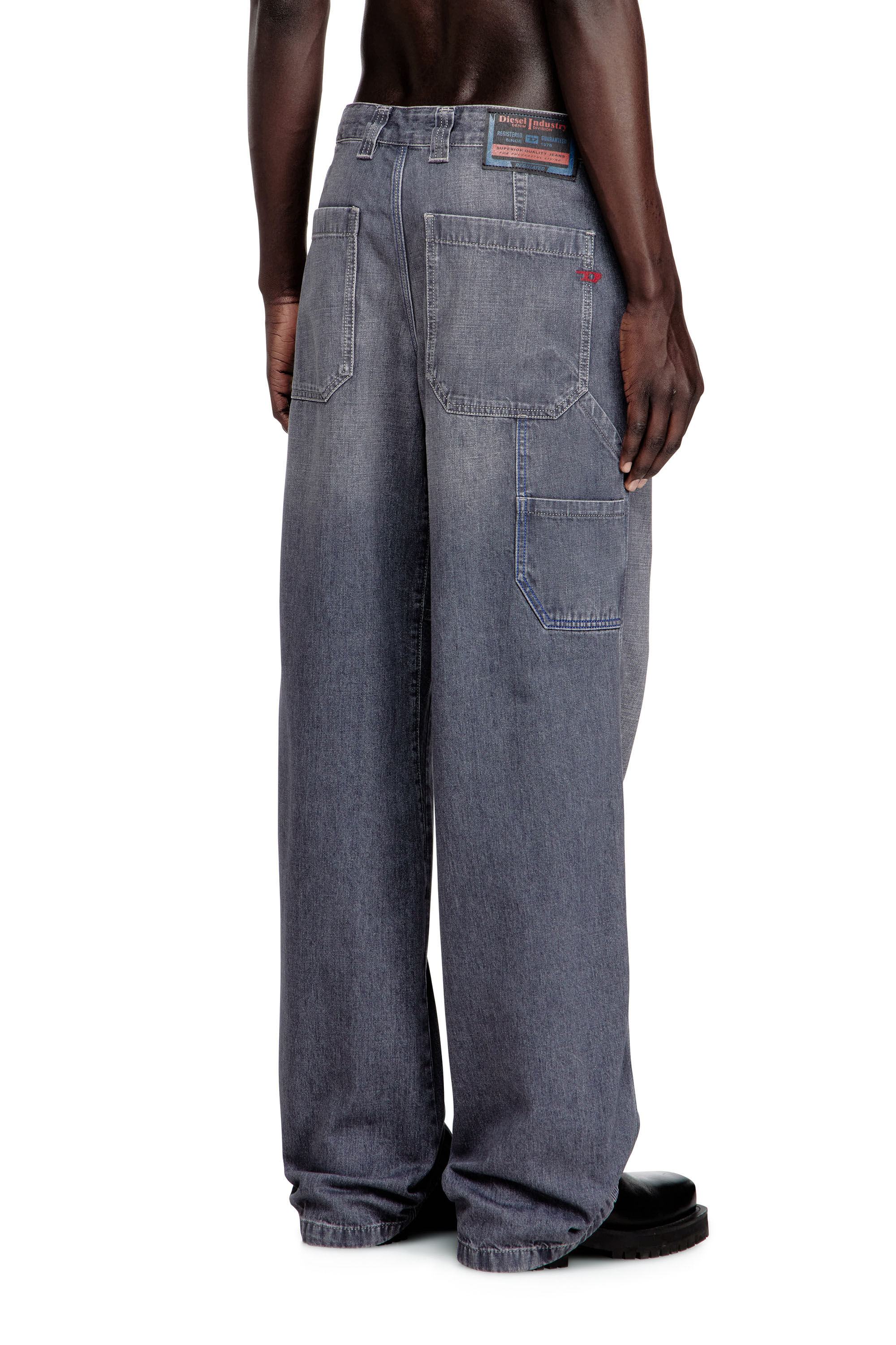 Men's Relaxed Jeans | Grey | Diesel D-Livery