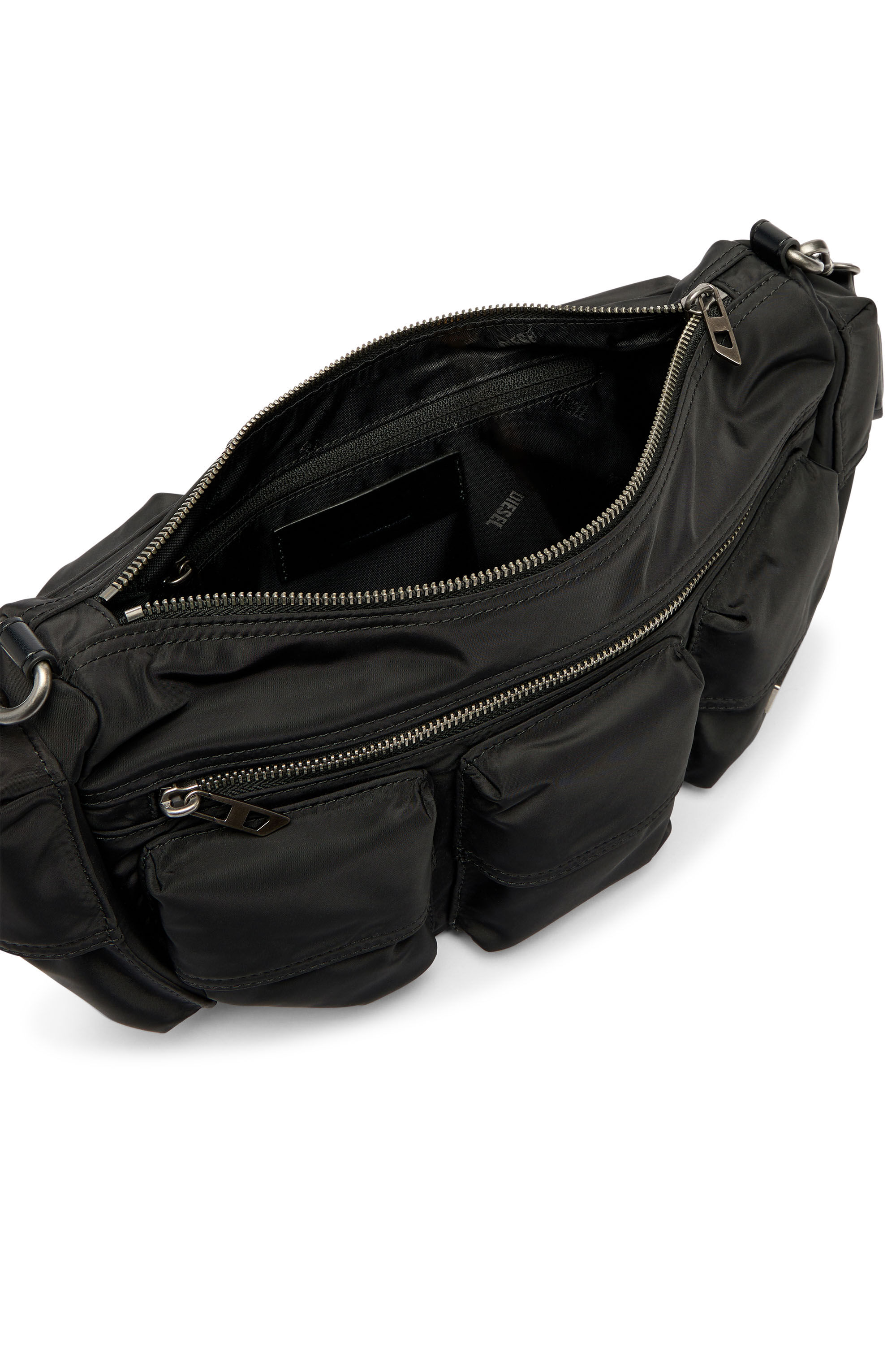 Women's Multi-Pkts-Multipocket bag in utilitarian shell | Black