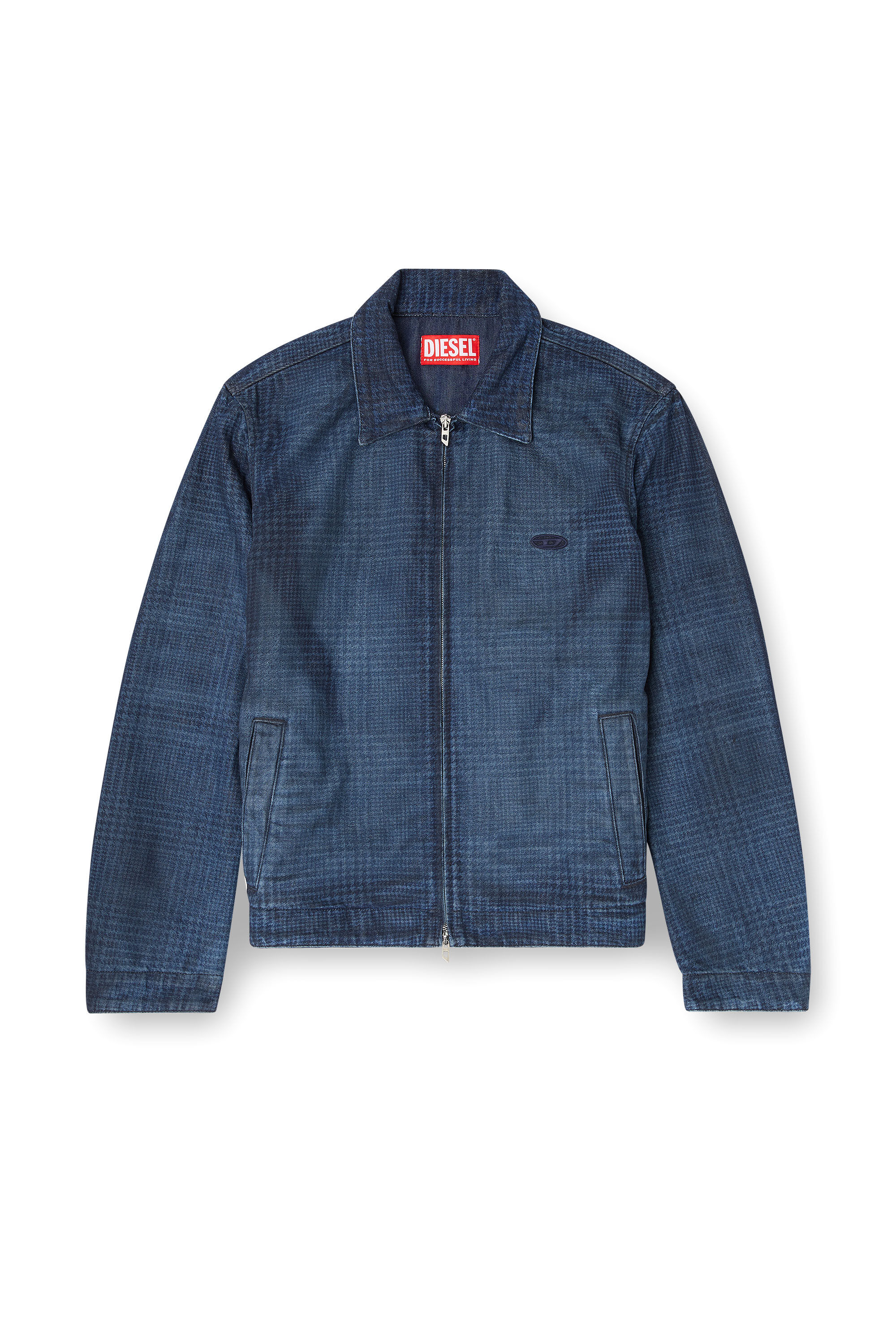Men's Jacket in Prince of Wales denim | Blue | Diesel