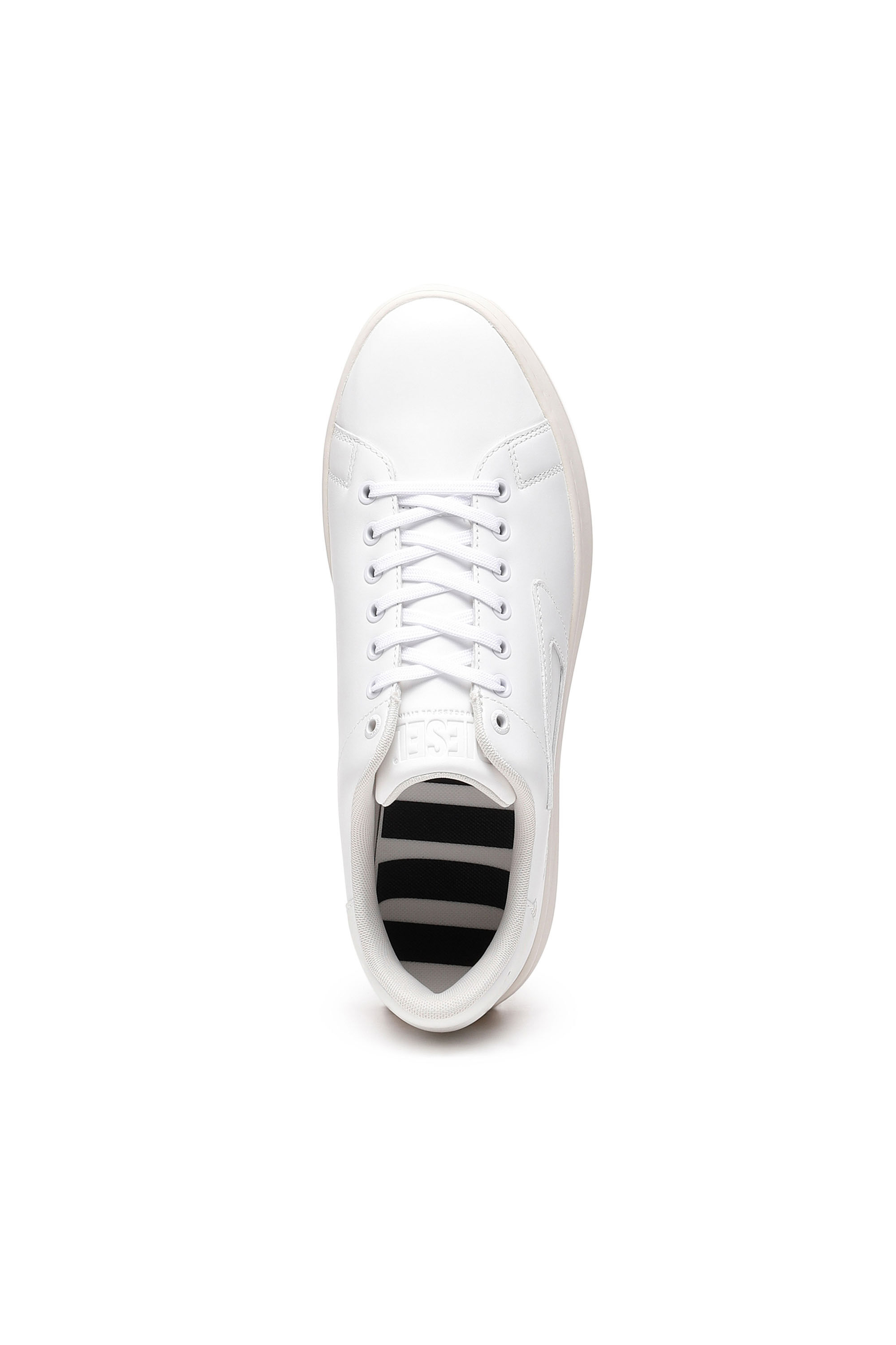 Men s Low top leather sneakers with D patch Diesel S ATHENE LOW