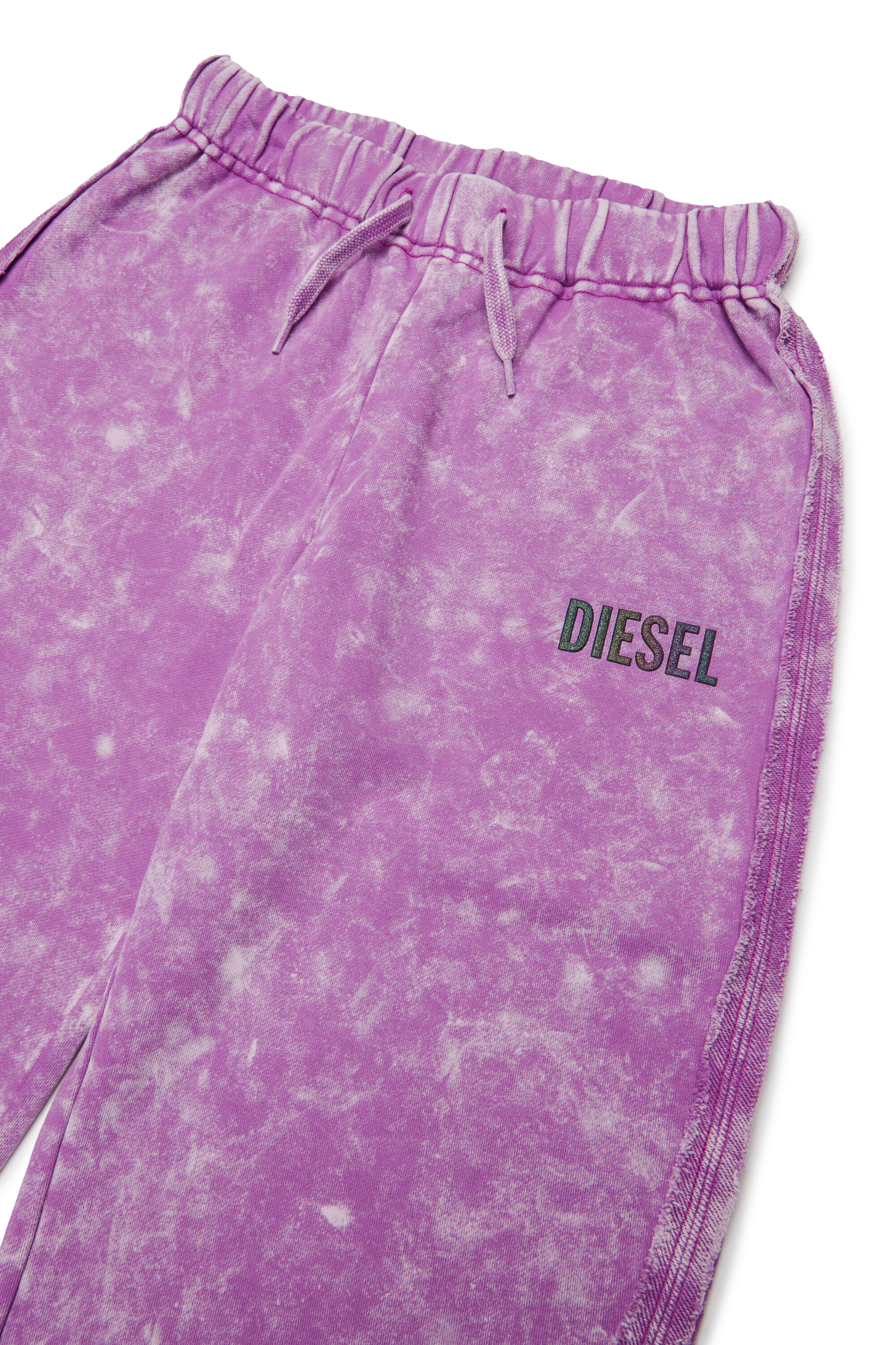 Diesel - PLOXY, Woman's Cotton sweatpants with marbled effect in Violet - 3