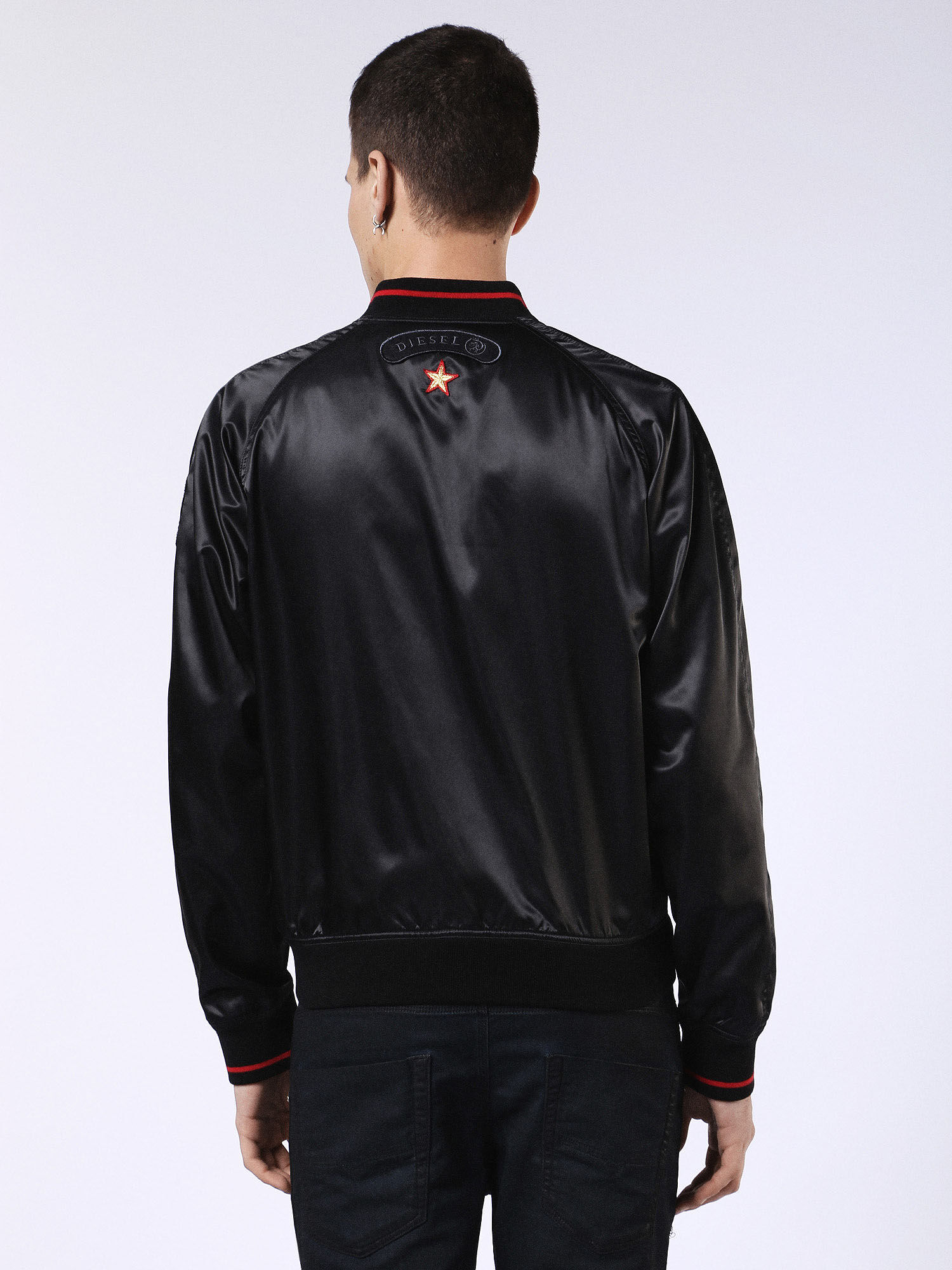 00S7RQ0LAQL Jackets Man DVL-BOMBER-RE by Diesel Black 00S7RQ0LAQL Jackets Man DVL-BOMBER-RE by Diesel Black