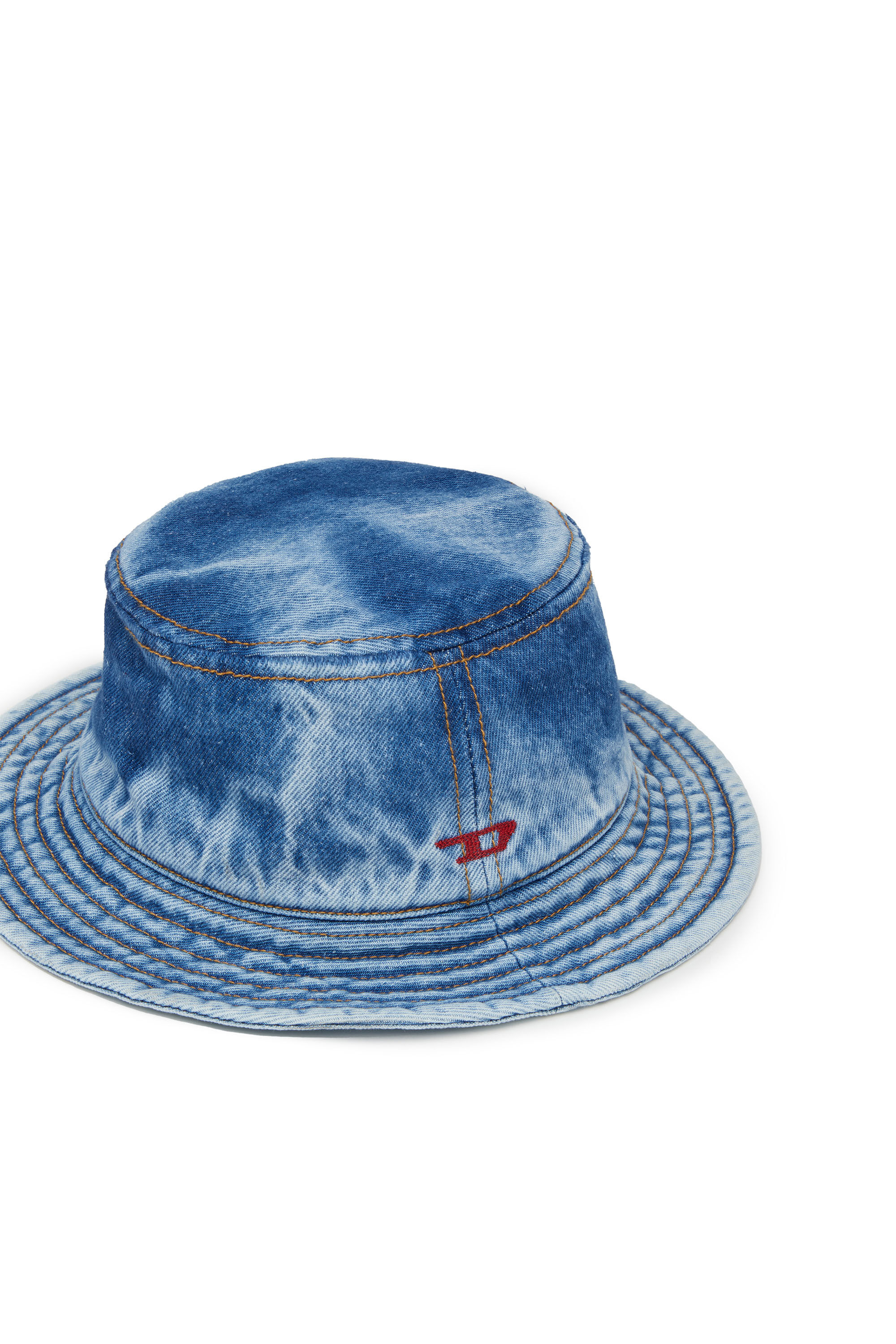 Men's bucket hat, blue denim with a medium wash | Diesel